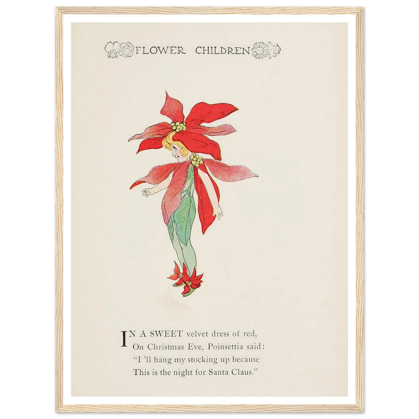 Flower Children pl.82 - Framed Poster - 30x40 cm / 12x16″ - Black frame