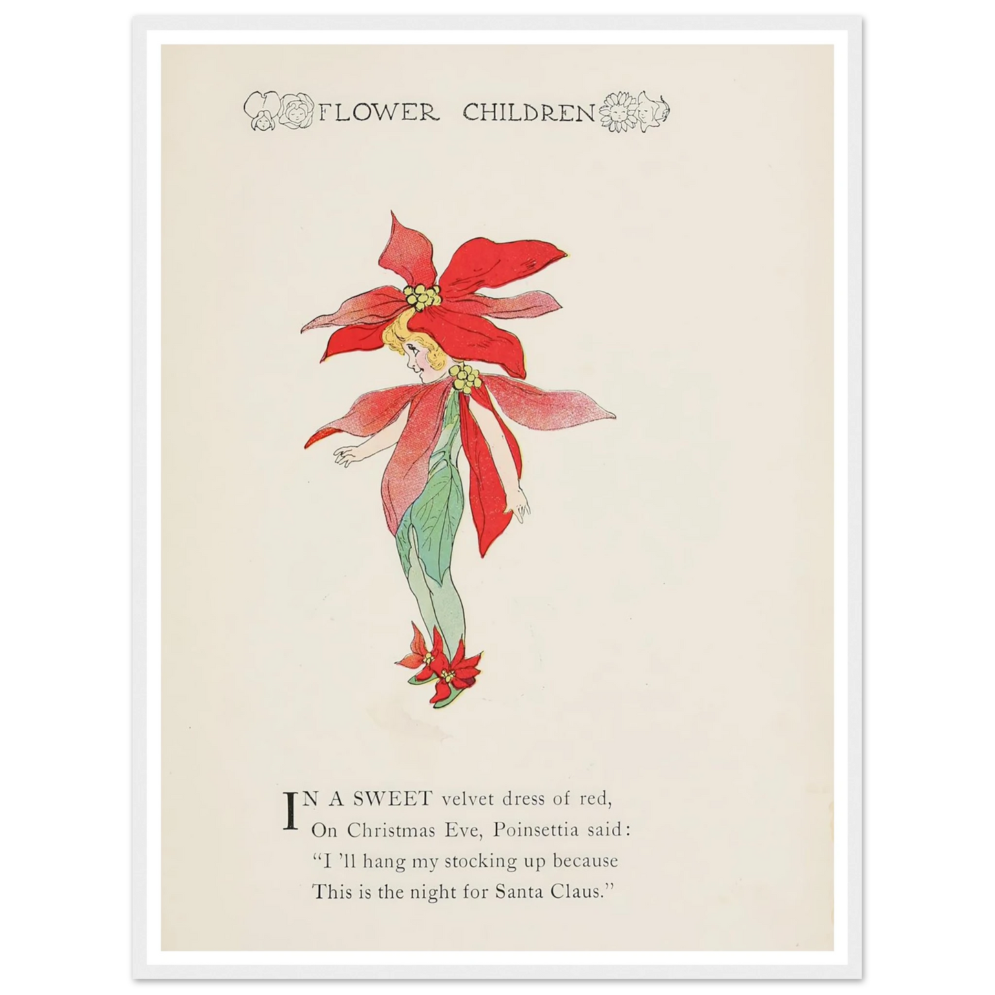 Flower Children pl.82 - Framed Poster - 30x40 cm / 12x16″ - Black frame