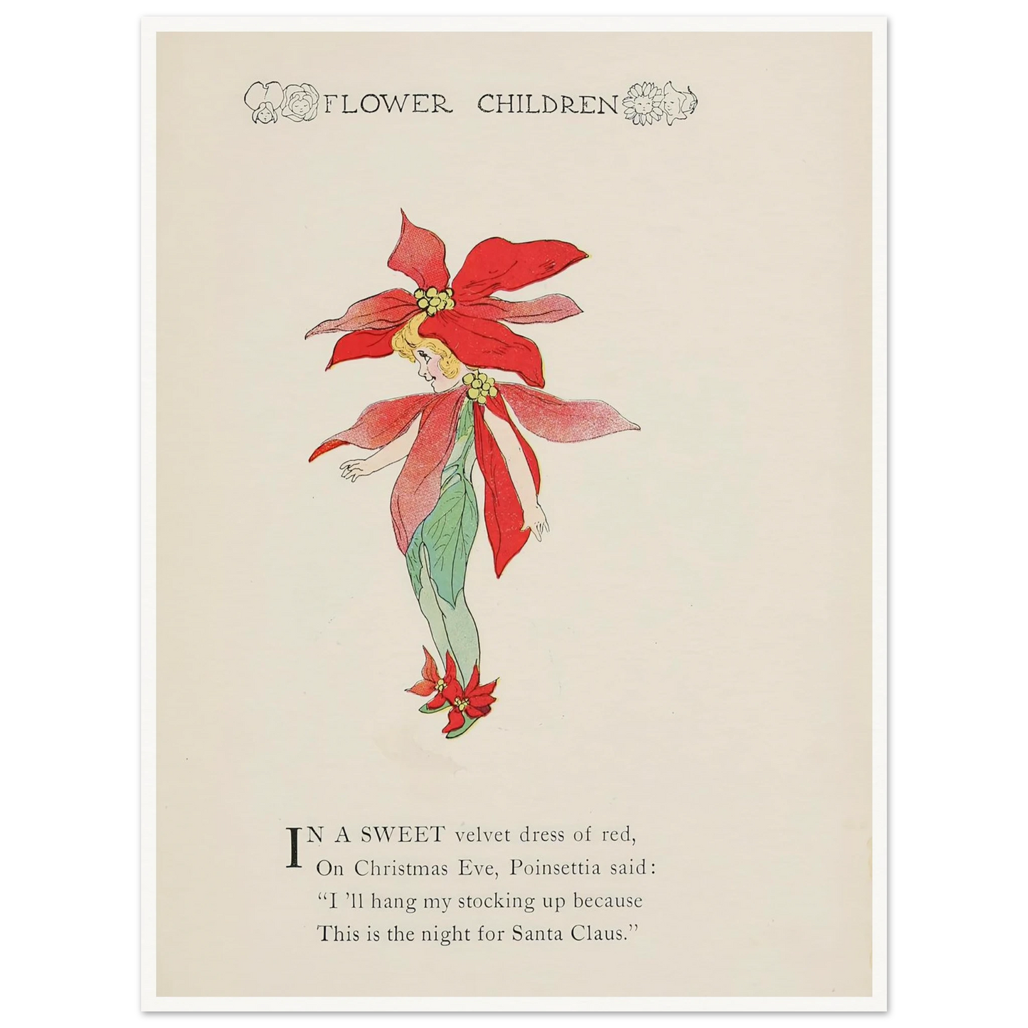 Flower Children pl.82 - Framed Poster - 30x40 cm / 12x16″ - Black frame