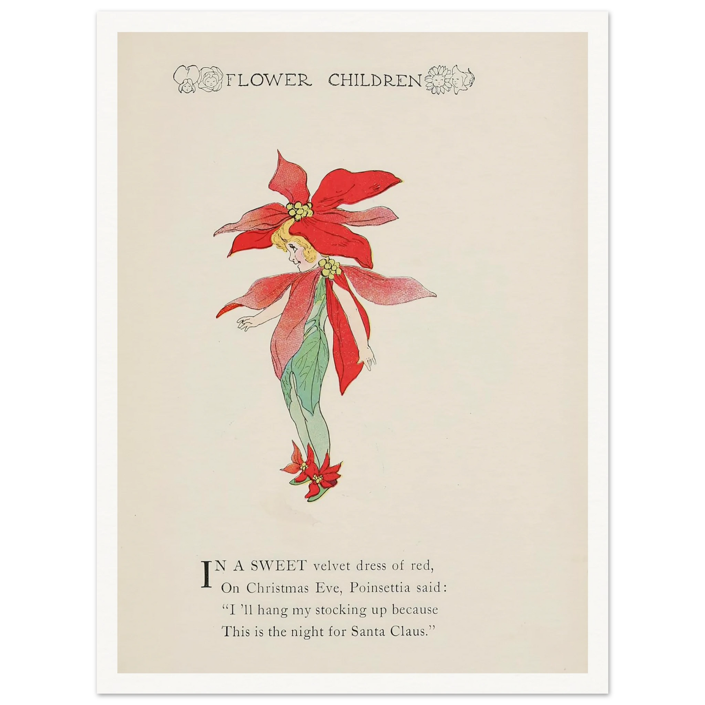 Flower Children pl.82 - Framed Poster - 30x40 cm / 12x16″ - Black frame