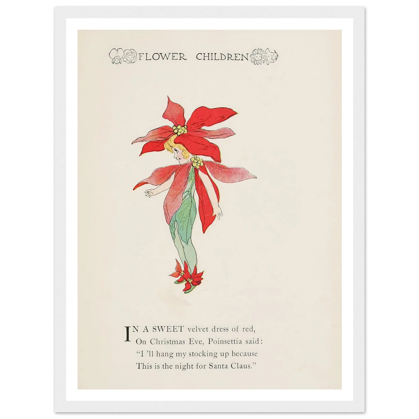 Flower Children pl.82 - Framed Poster - 30x40 cm / 12x16″ - Black frame