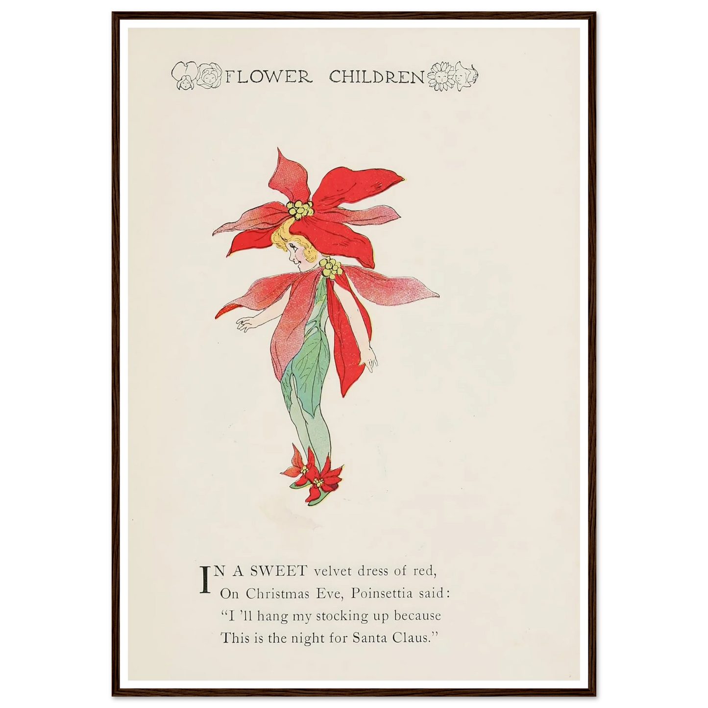 Flower Children pl.82 - Framed Poster - 30x40 cm / 12x16″ - Black frame