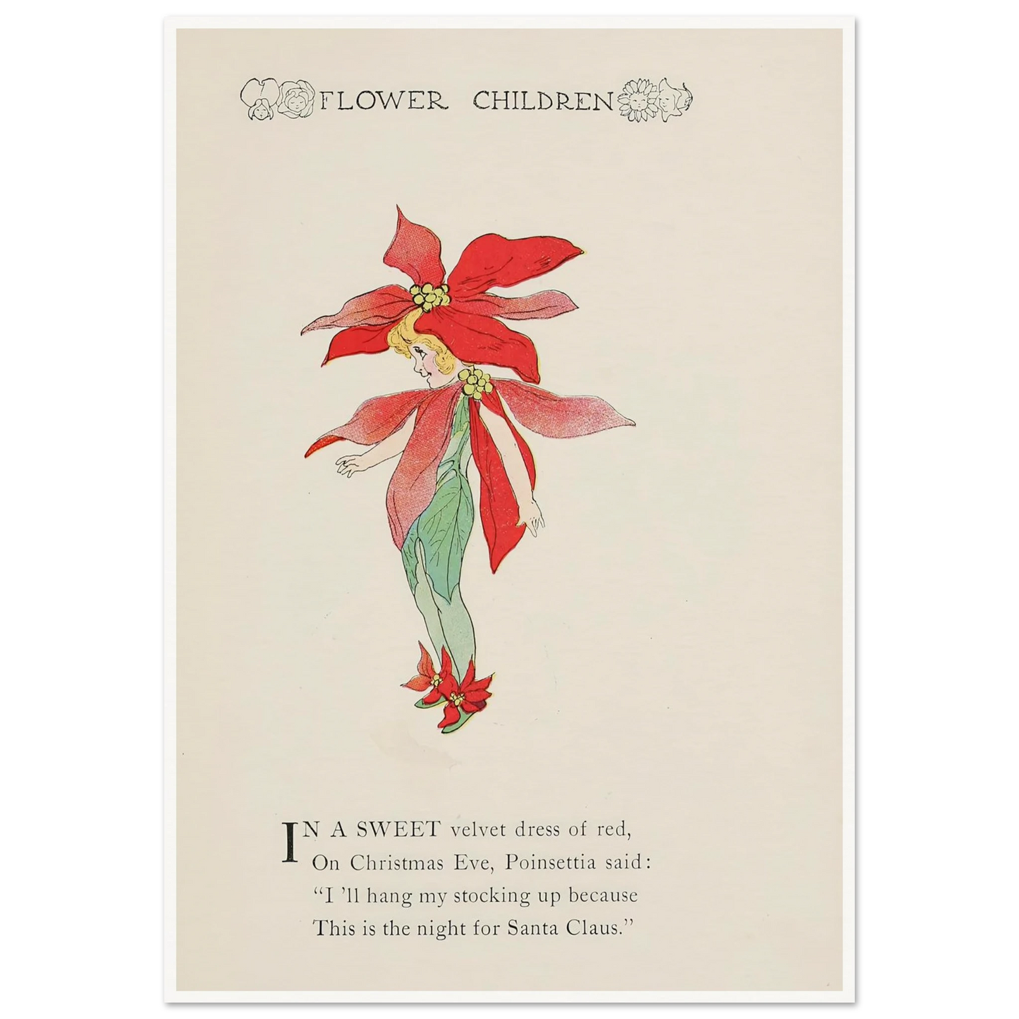 Flower Children pl.82 - Framed Poster - 30x40 cm / 12x16″ - Black frame