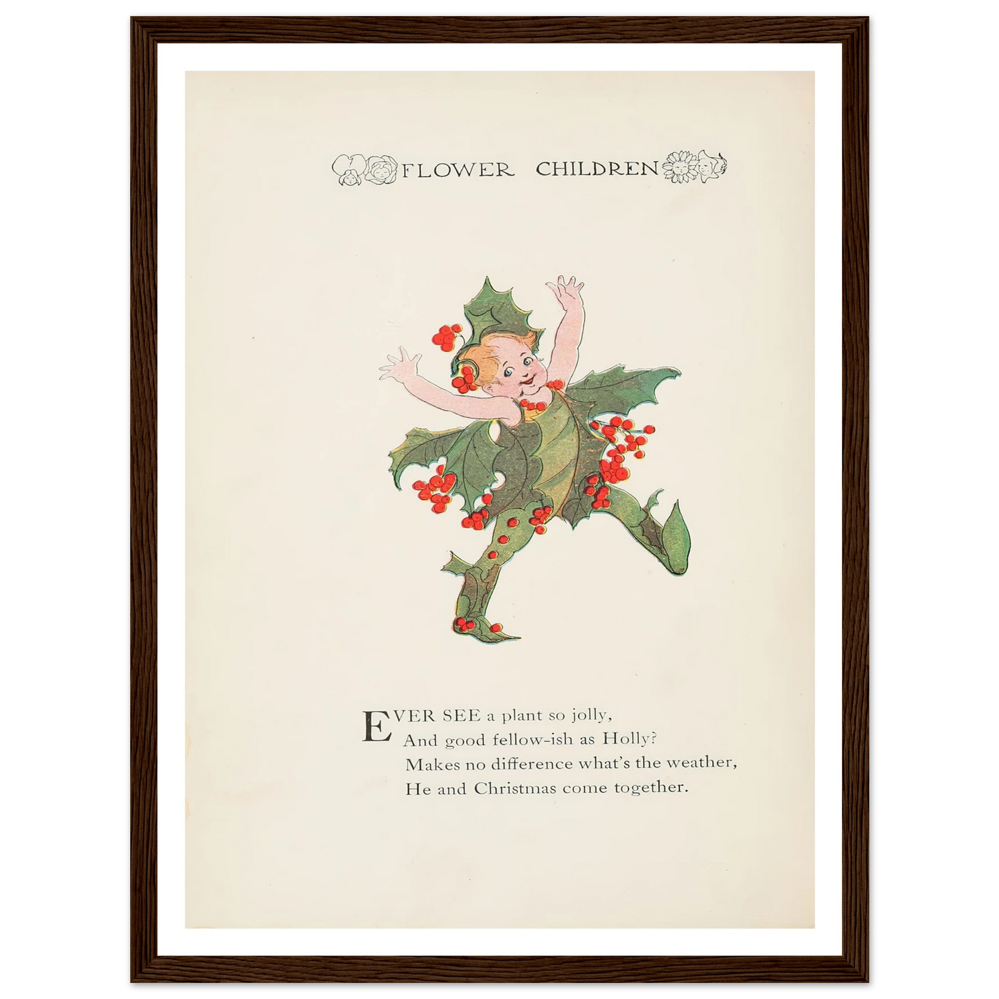 Flower Children pl.83 - Framed Poster - 30x40 cm / 12x16″ - Black frame