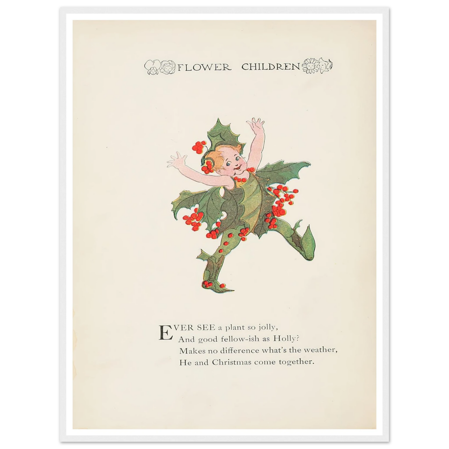 Flower Children pl.83 - Framed Poster - 30x40 cm / 12x16″ - Black frame