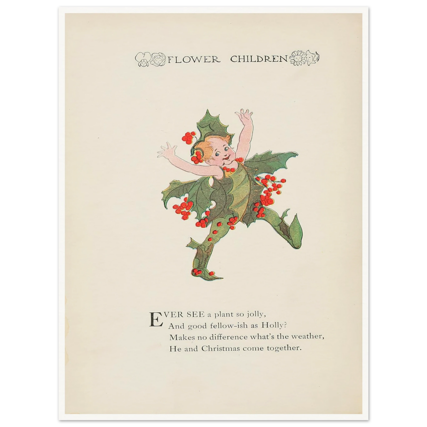 Flower Children pl.83 - Framed Poster - 30x40 cm / 12x16″ - Black frame