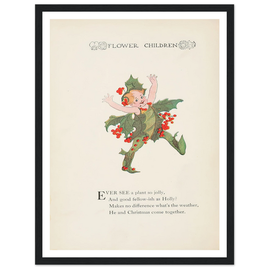 Flower Children pl.83 - Framed Poster - 30x40 cm / 12x16″ - Black frame