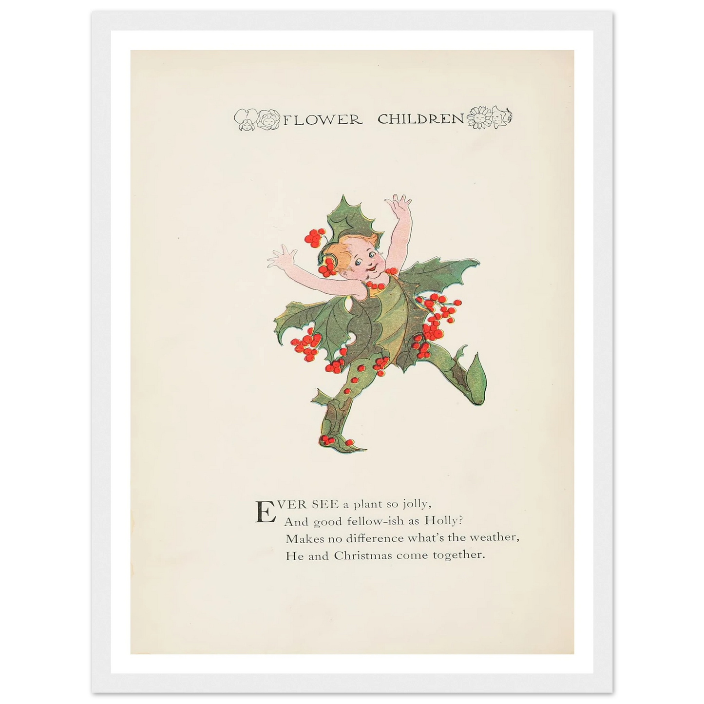 Flower Children pl.83 - Framed Poster - 30x40 cm / 12x16″ - Black frame