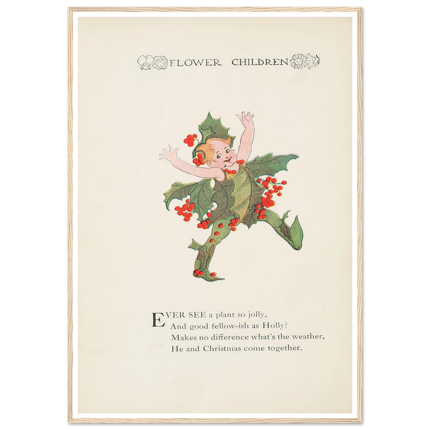 Flower Children pl.83 - Framed Poster - 30x40 cm / 12x16″ - Black frame