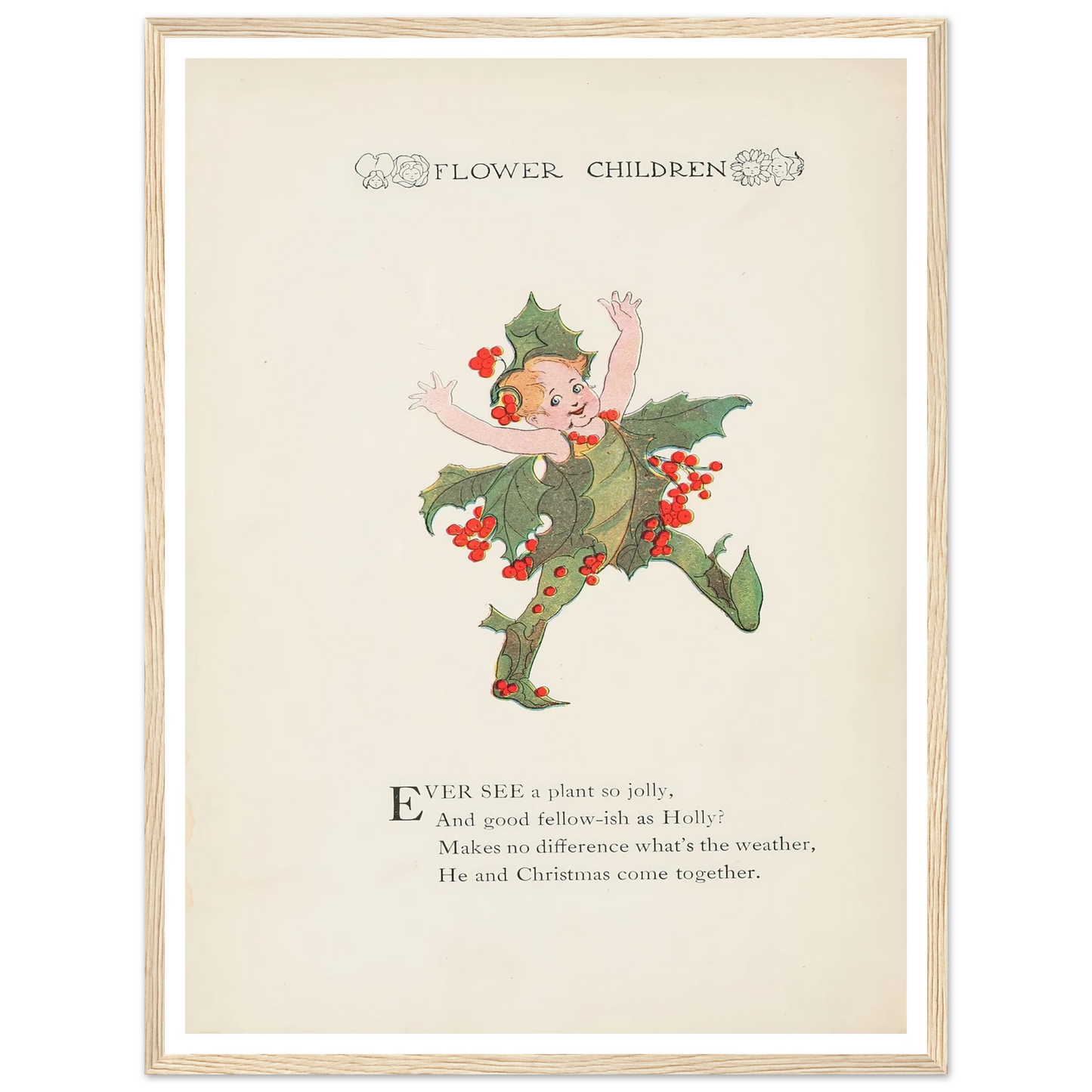 Flower Children pl.83 - Framed Poster - 30x40 cm / 12x16″ - Black frame