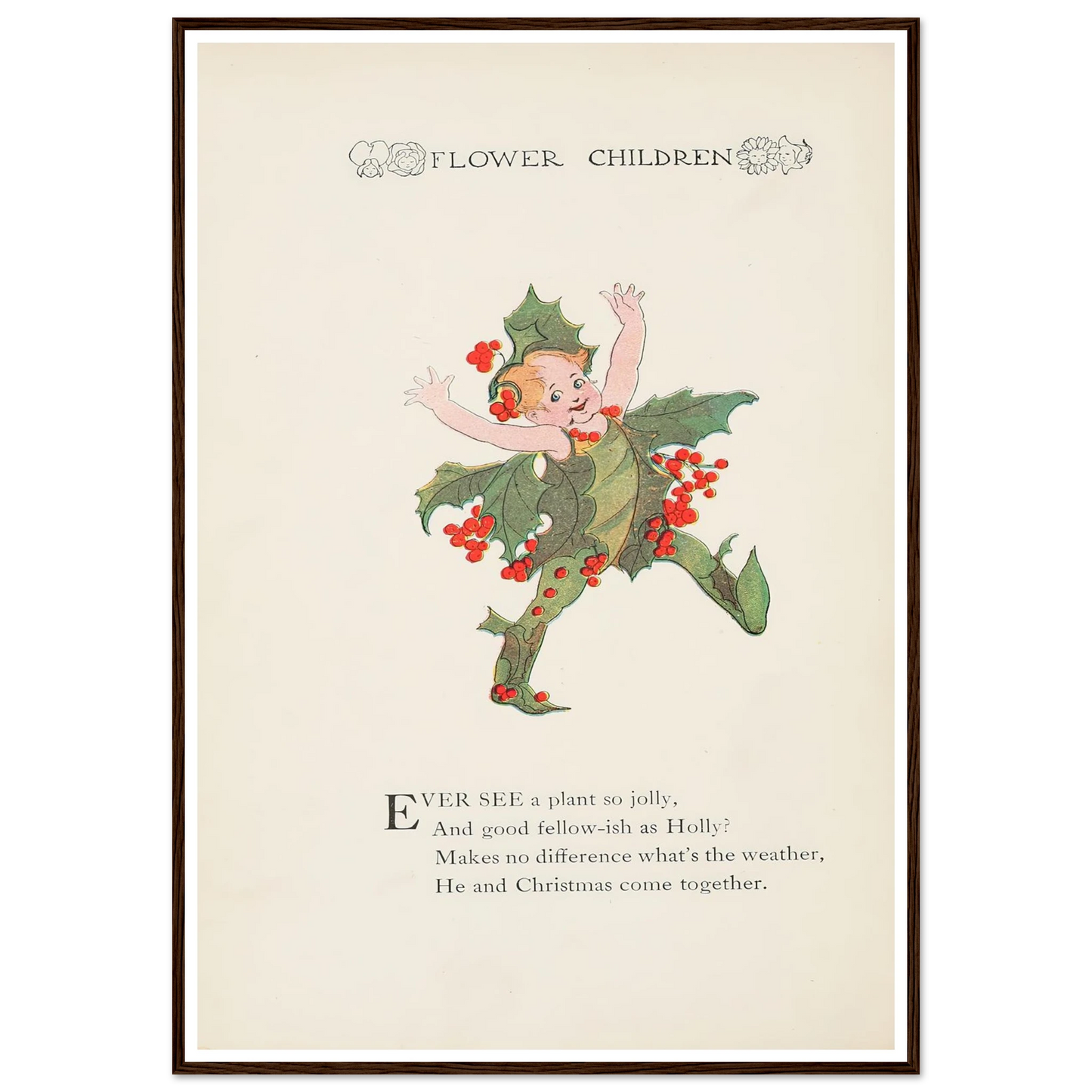 Flower Children pl.83 - Framed Poster - 30x40 cm / 12x16″ - Black frame