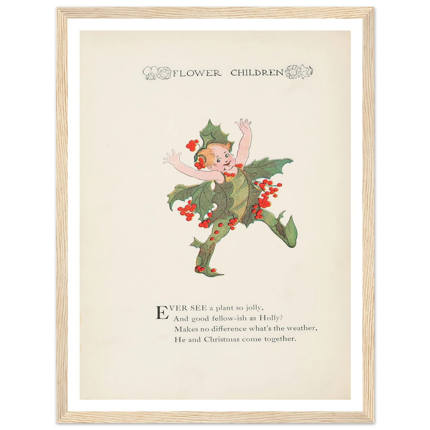 Flower Children pl.83 - Framed Poster - 30x40 cm / 12x16″ - Black frame