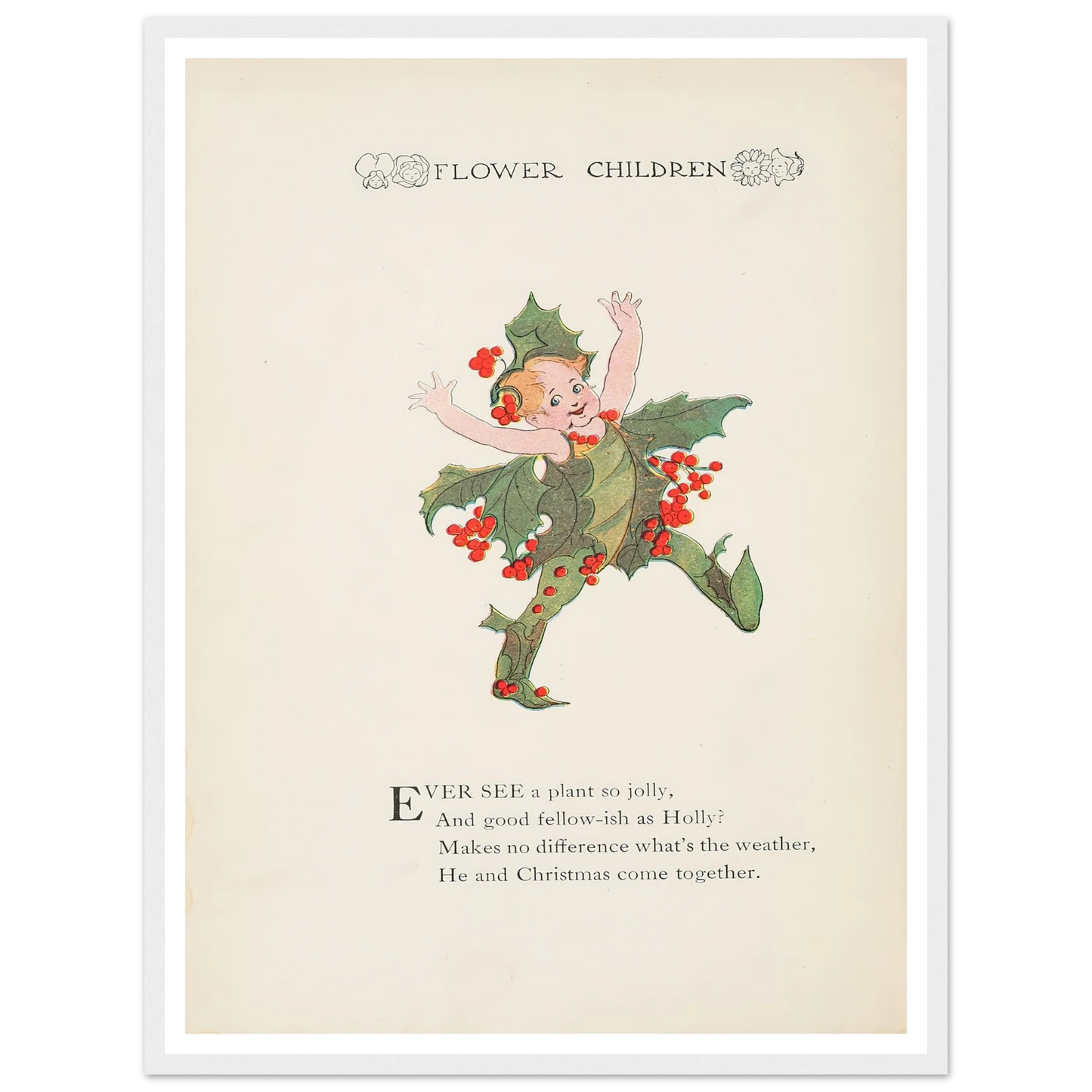 Flower Children pl.83 - Framed Poster - 30x40 cm / 12x16″ - Black frame