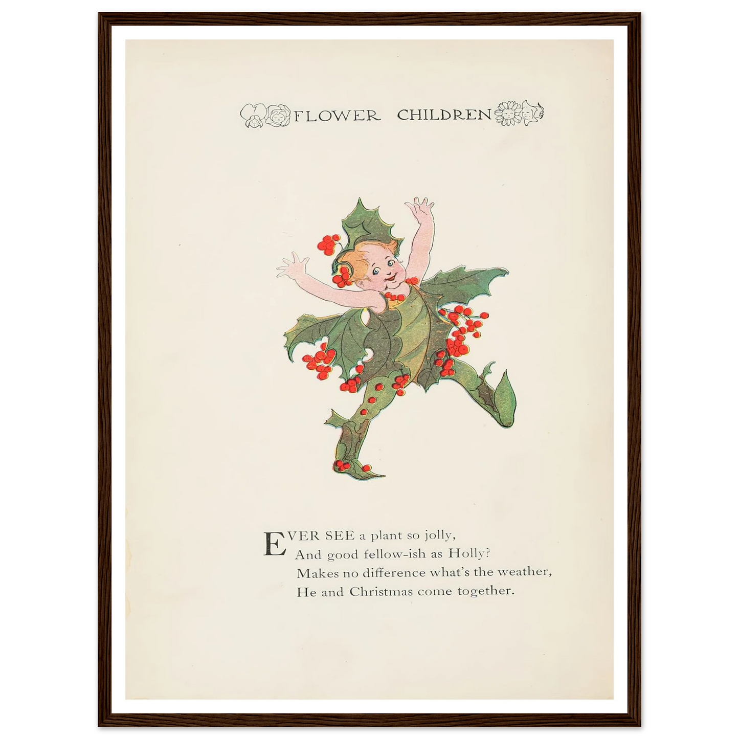 Flower Children pl.83 - Framed Poster - 30x40 cm / 12x16″ - Black frame