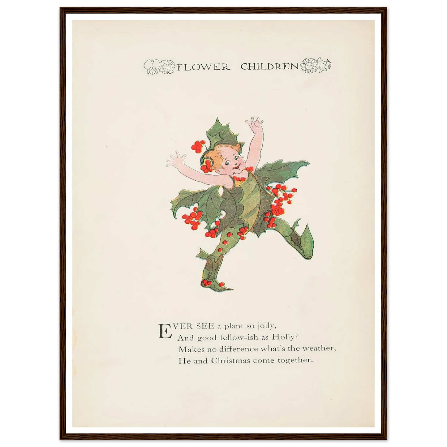 Flower Children pl.83 - Framed Poster - 30x40 cm / 12x16″ - Black frame