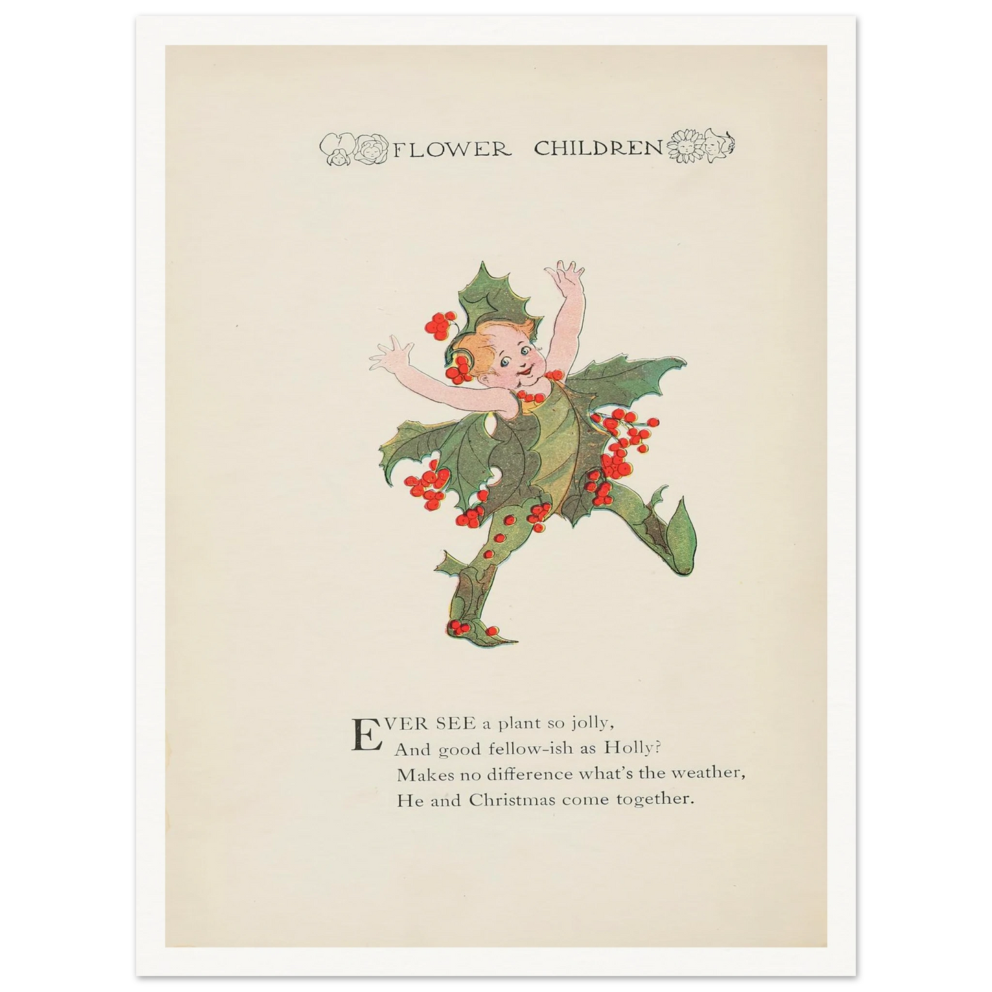 Flower Children pl.83 - Framed Poster - 30x40 cm / 12x16″ - Black frame