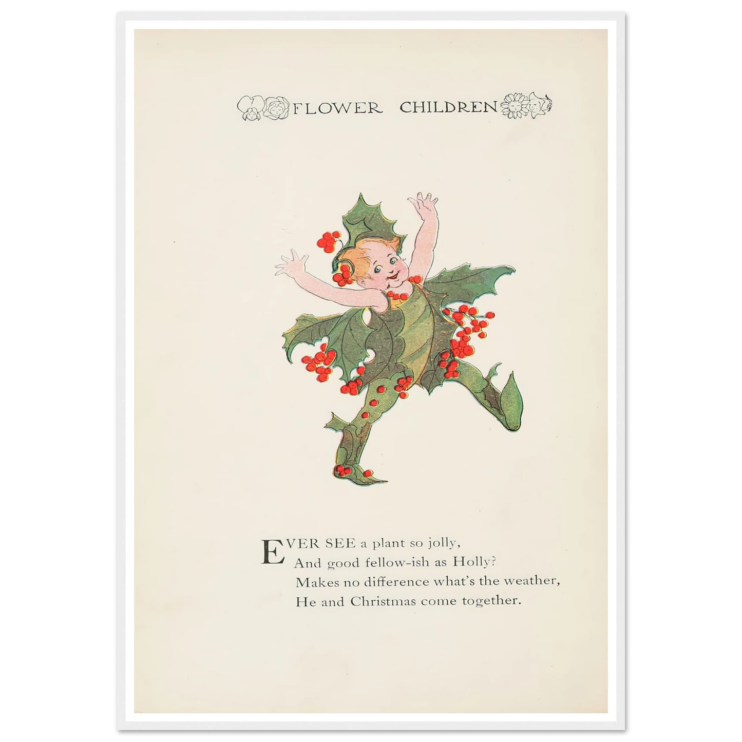 Flower Children pl.83 - Framed Poster - 30x40 cm / 12x16″ - Black frame