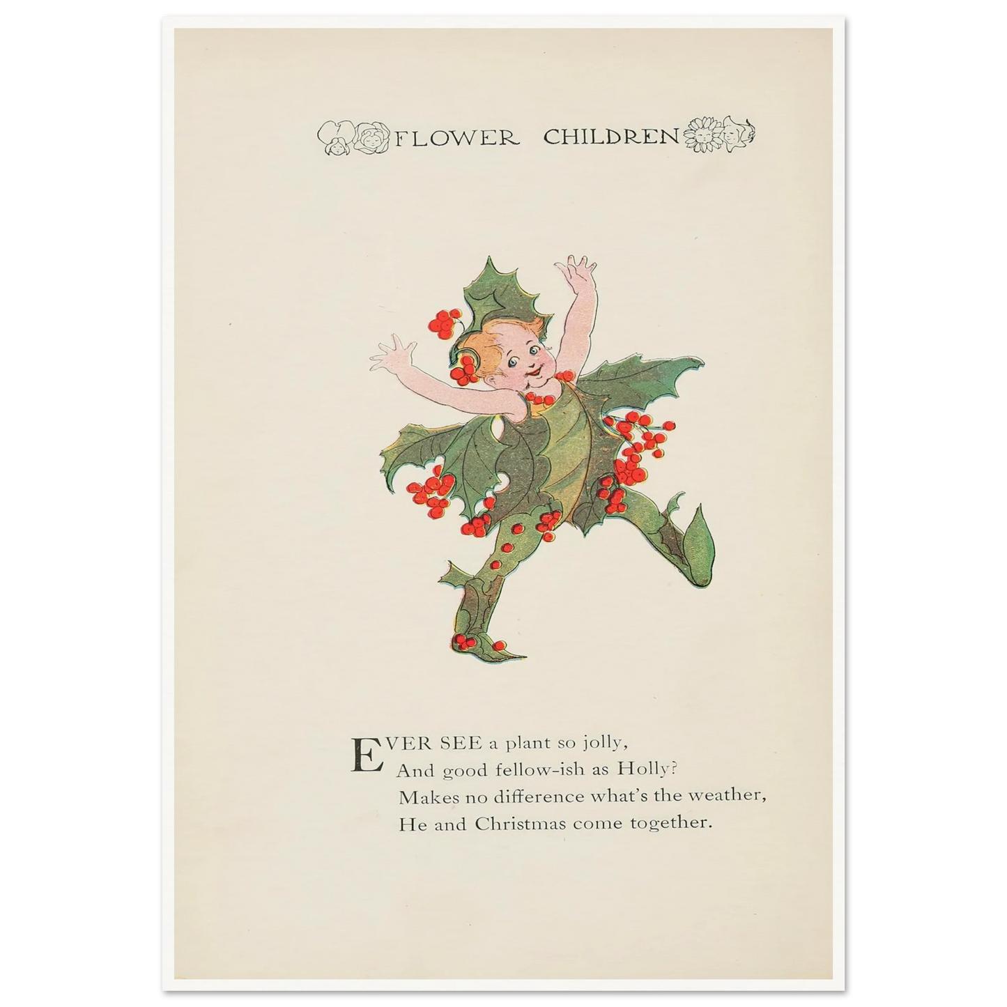 Flower Children pl.83 - Framed Poster - 30x40 cm / 12x16″ - Black frame