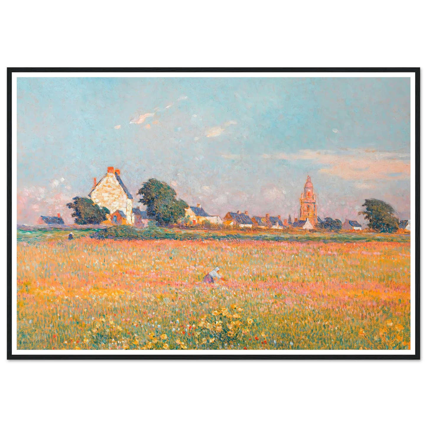 Flower Garden Art Print | Ferdinand du Puigaudeau - Framed Poster - 30x40 cm / 12x16″ - Black frame