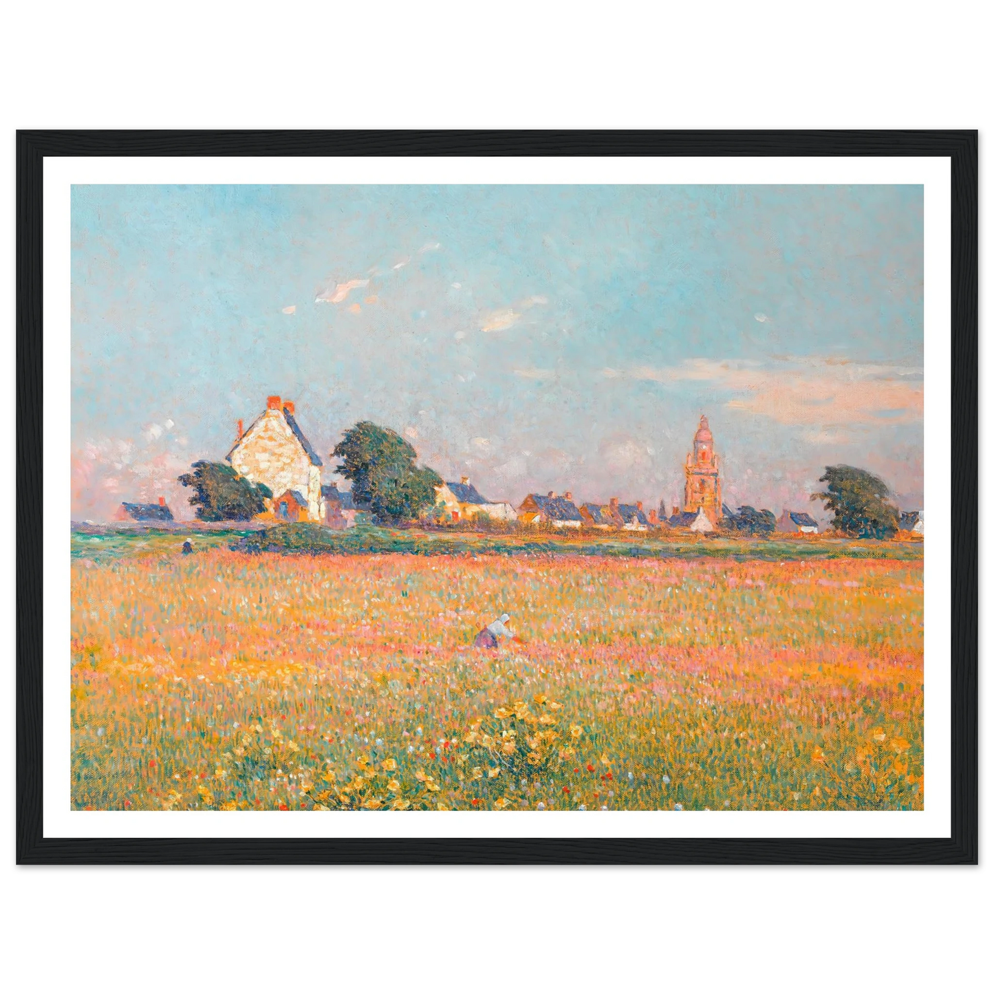 Flower Garden Art Print | Ferdinand du Puigaudeau - Framed Poster - 30x40 cm / 12x16″ - Black frame