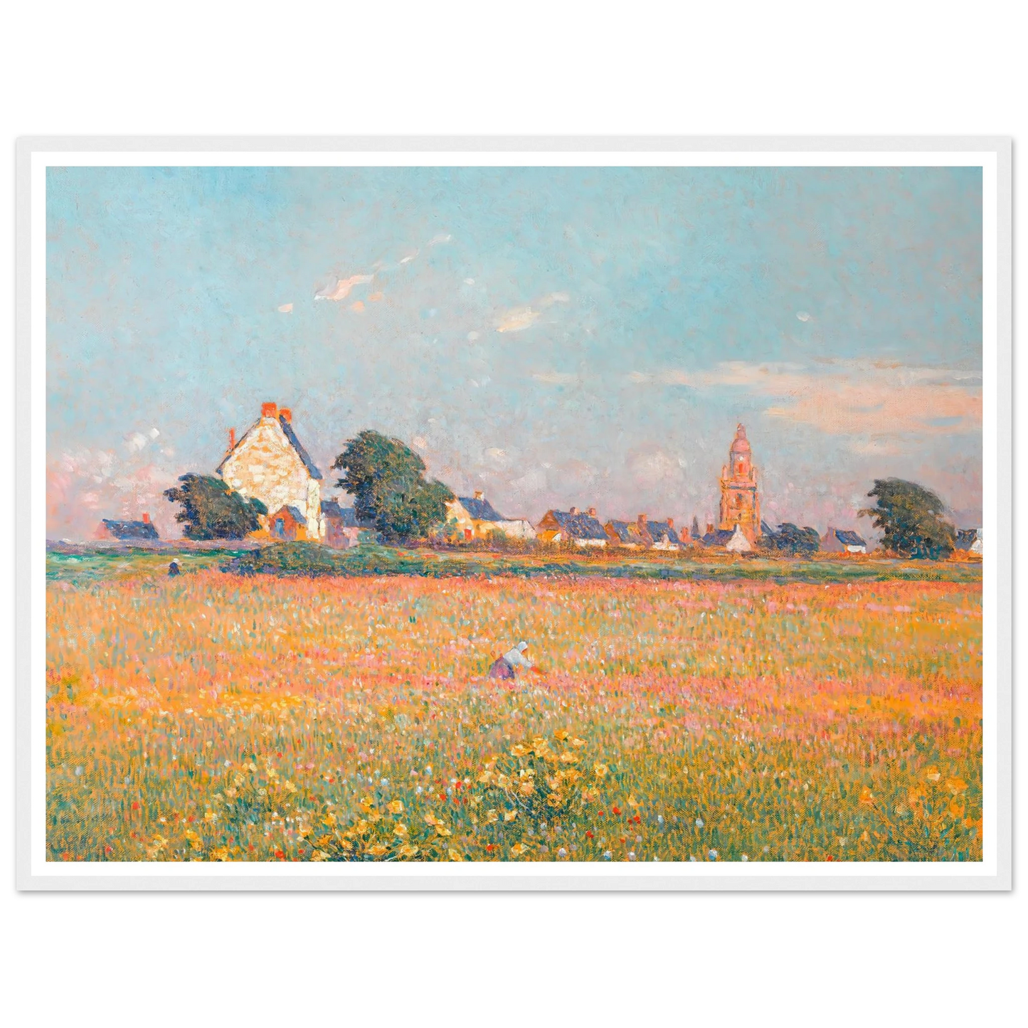 Flower Garden Art Print | Ferdinand du Puigaudeau - Framed Poster - 30x40 cm / 12x16″ - Black frame
