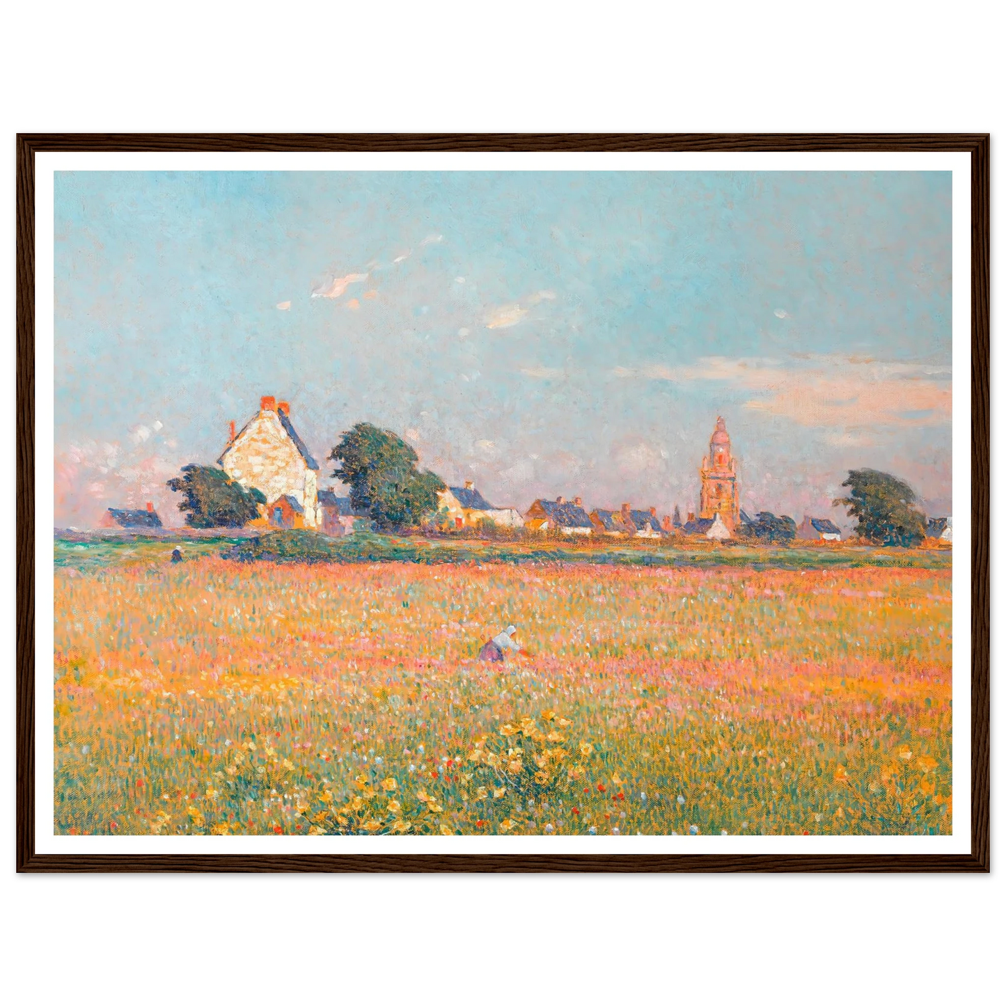 Flower Garden Art Print | Ferdinand du Puigaudeau - Framed Poster - 30x40 cm / 12x16″ - Black frame