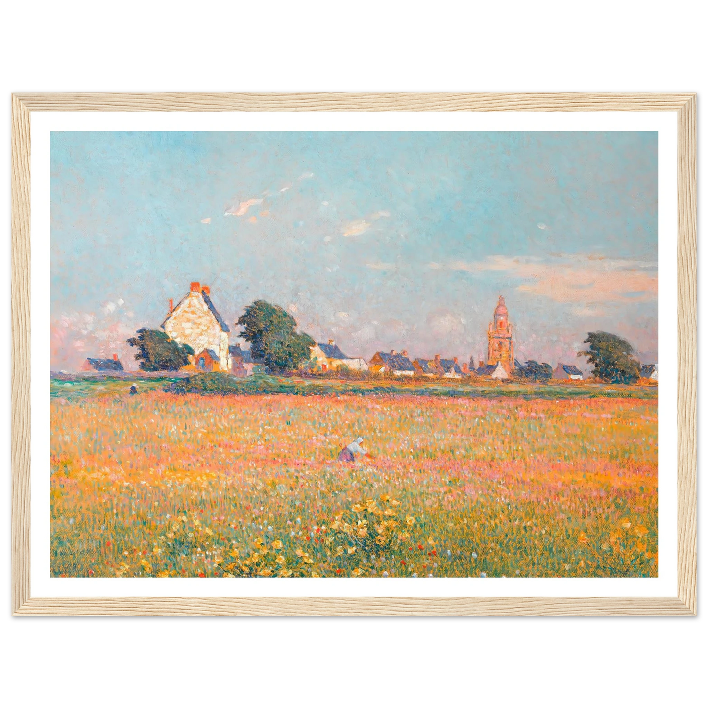 Flower Garden Art Print | Ferdinand du Puigaudeau - Framed Poster - 30x40 cm / 12x16″ - Black frame