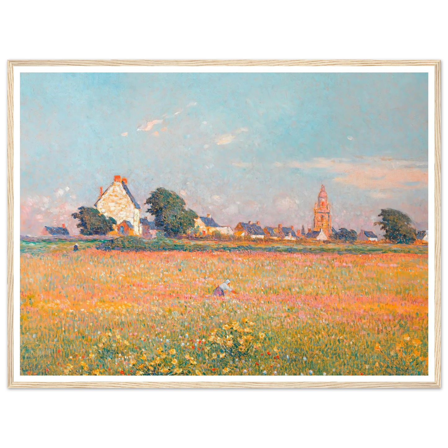 Flower Garden Art Print | Ferdinand du Puigaudeau - Framed Poster - 30x40 cm / 12x16″ - Black frame