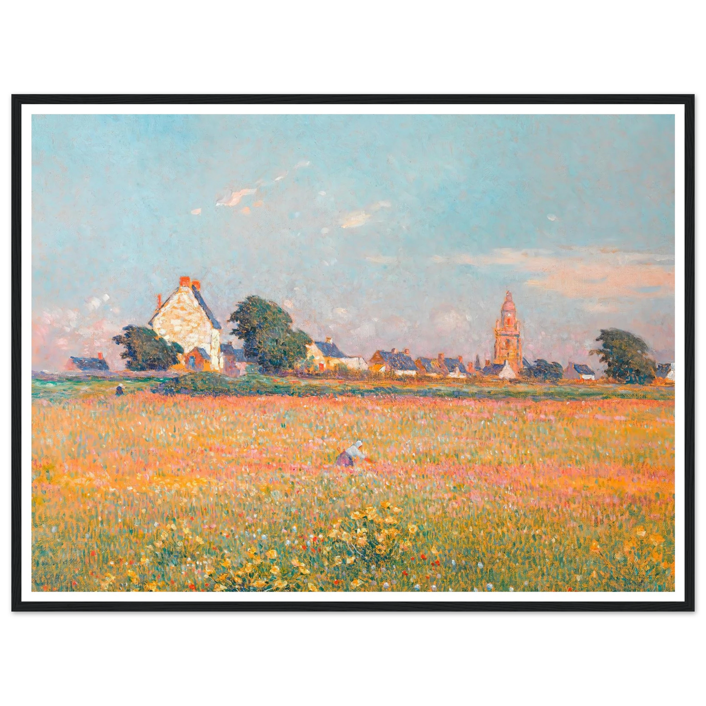 Flower Garden Art Print | Ferdinand du Puigaudeau - Framed Poster - 30x40 cm / 12x16″ - Black frame