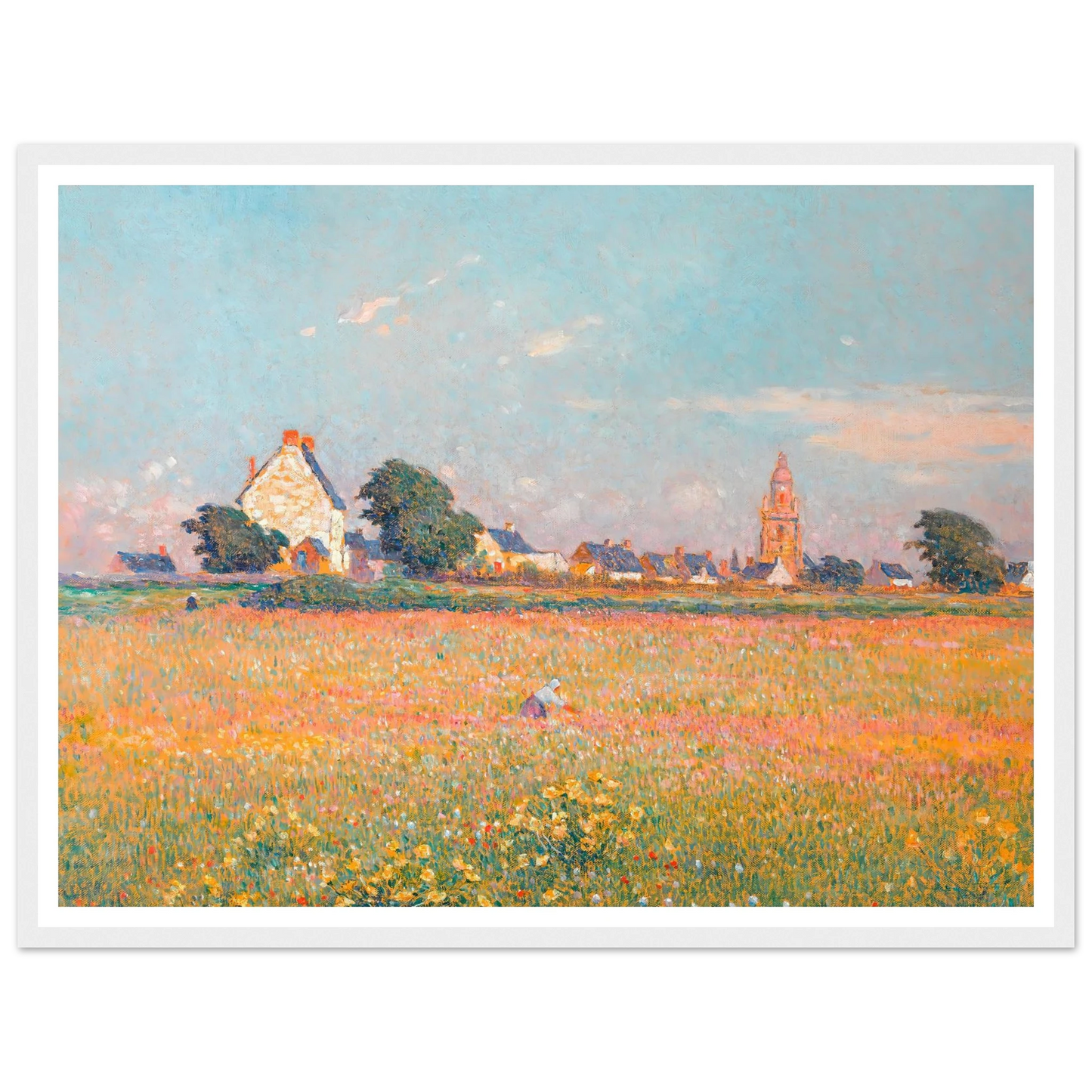 Flower Garden Art Print | Ferdinand du Puigaudeau - Framed Poster - 30x40 cm / 12x16″ - Black frame