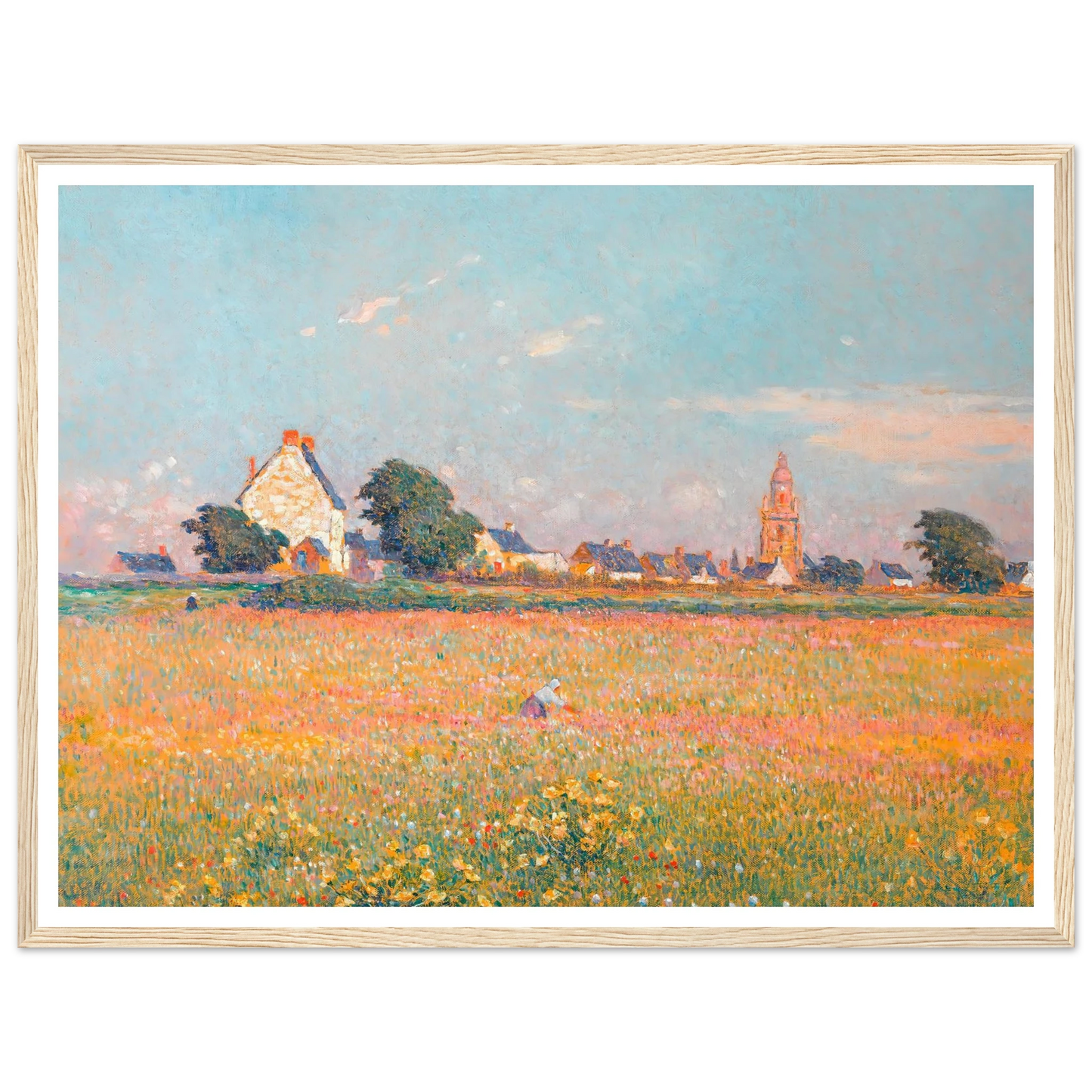 Flower Garden Art Print | Ferdinand du Puigaudeau - Framed Poster - 30x40 cm / 12x16″ - Black frame