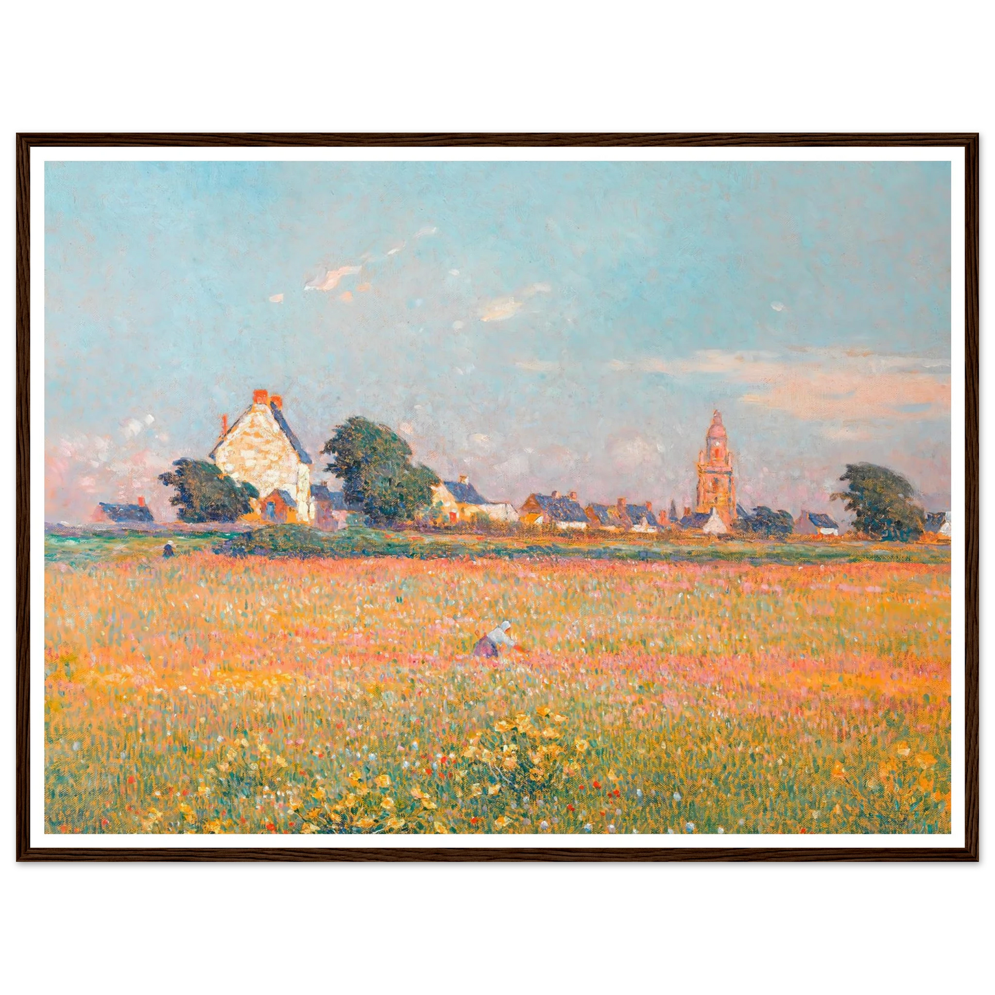 Flower Garden Art Print | Ferdinand du Puigaudeau - Framed Poster - 30x40 cm / 12x16″ - Black frame