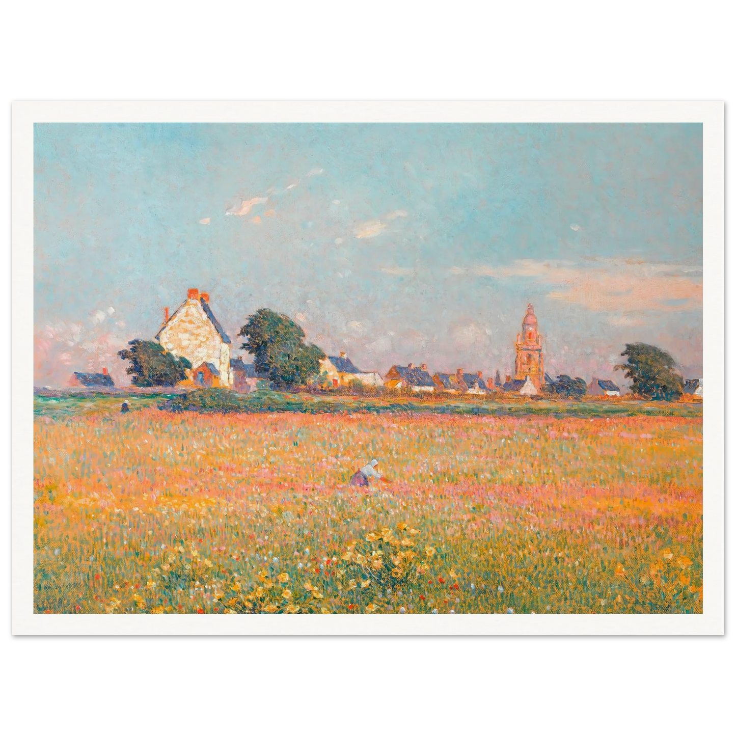 Flower Garden Art Print | Ferdinand du Puigaudeau - Framed Poster - 30x40 cm / 12x16″ - Black frame