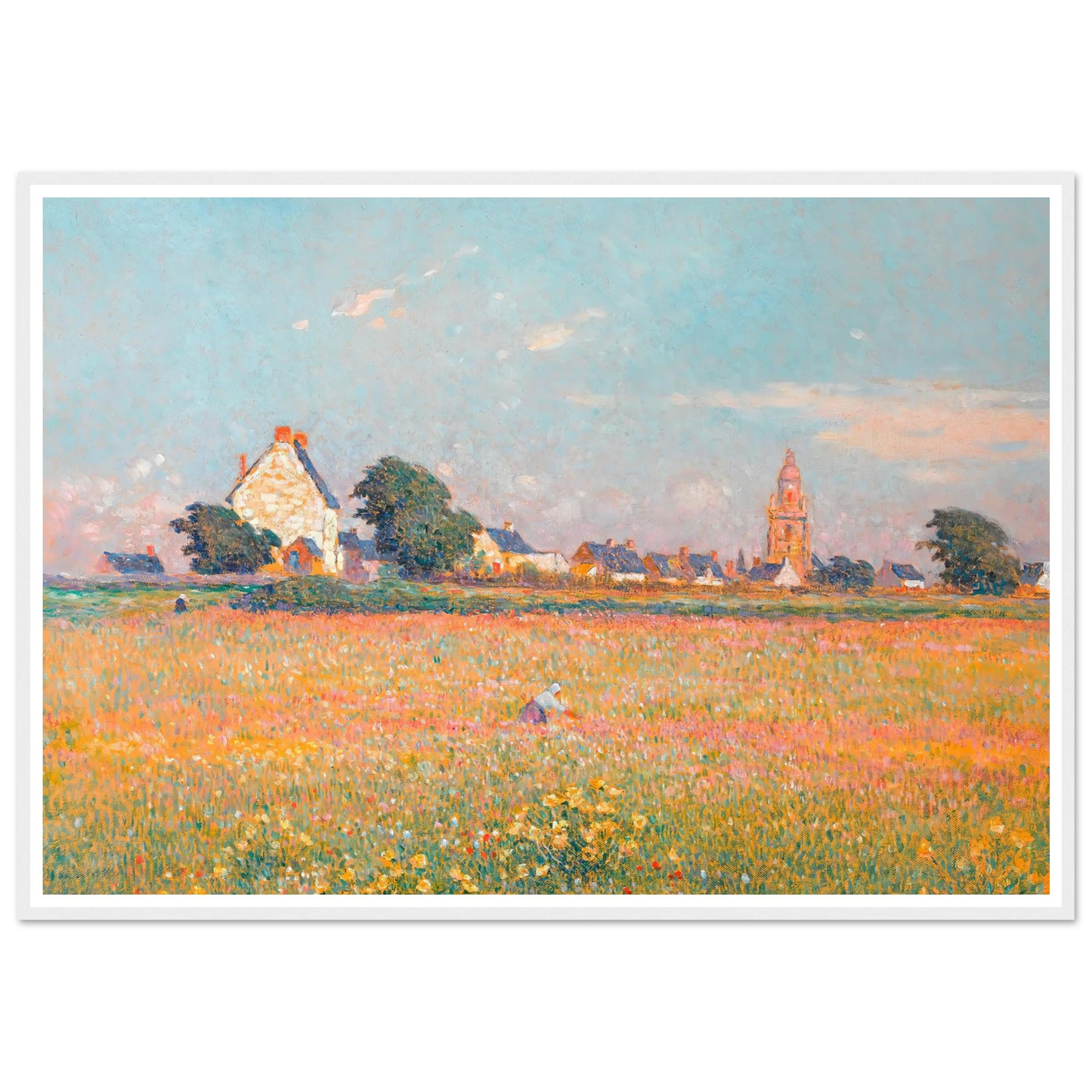 Flower Garden Art Print | Ferdinand du Puigaudeau - Framed Poster - 30x40 cm / 12x16″ - Black frame