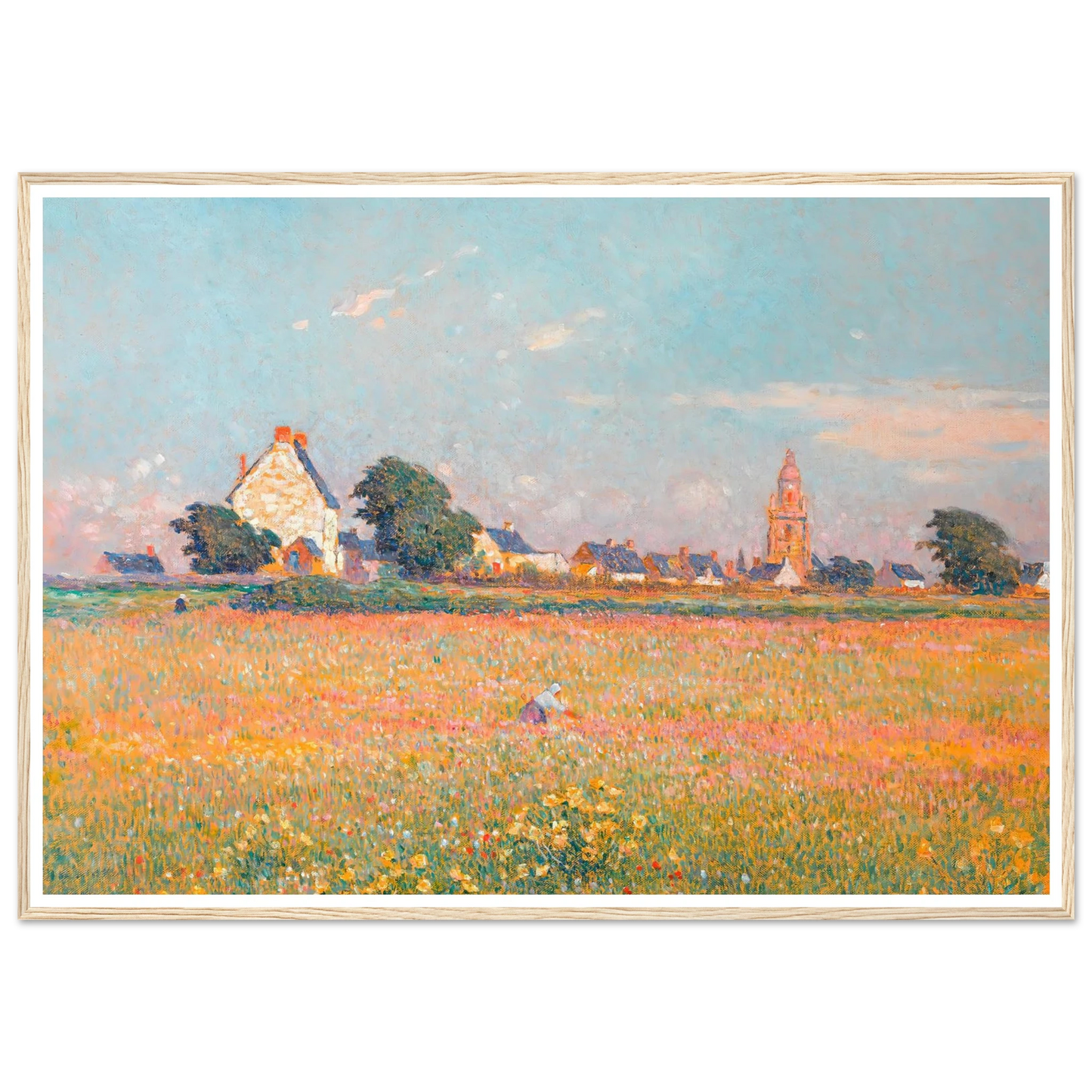 Flower Garden Art Print | Ferdinand du Puigaudeau - Framed Poster - 30x40 cm / 12x16″ - Black frame