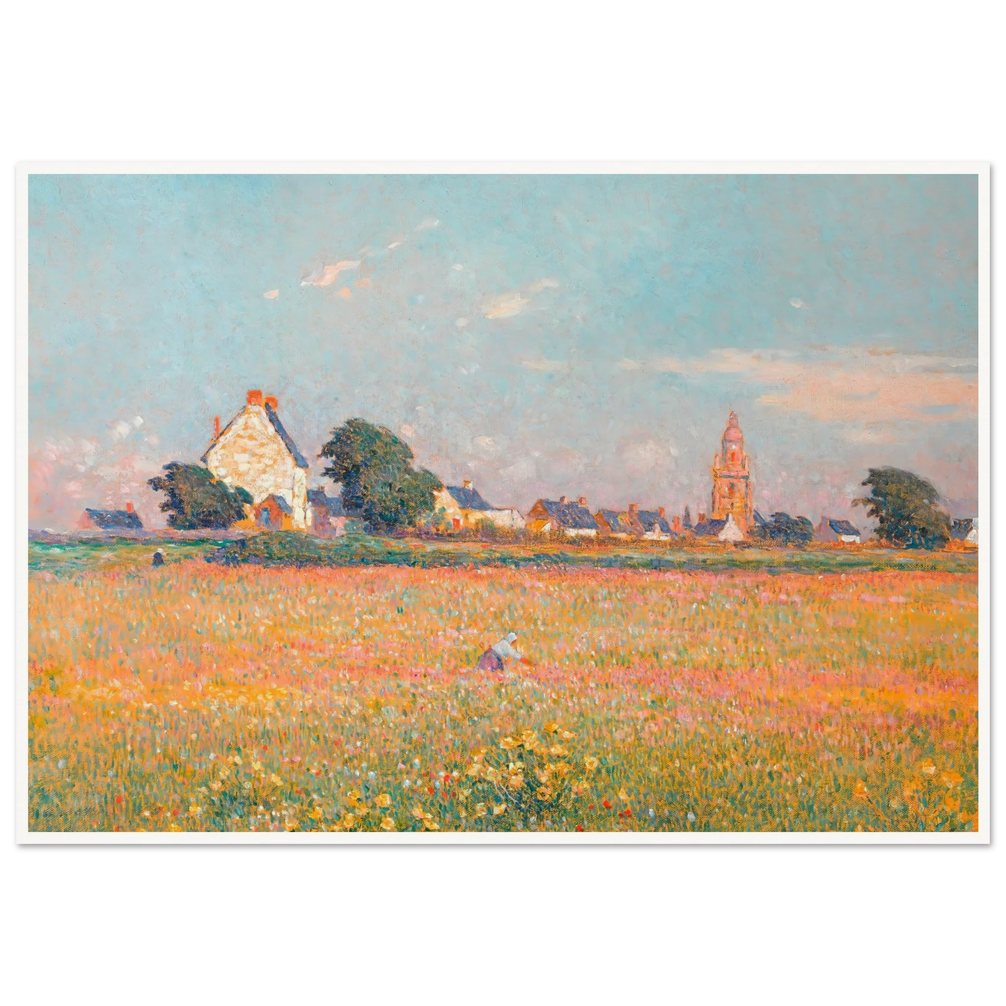 Flower Garden Art Print | Ferdinand du Puigaudeau - Framed Poster - 30x40 cm / 12x16″ - Black frame