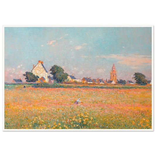 Flower Garden Art Print | Ferdinand du Puigaudeau - Framed Poster - 30x40 cm / 12x16″ - Black frame