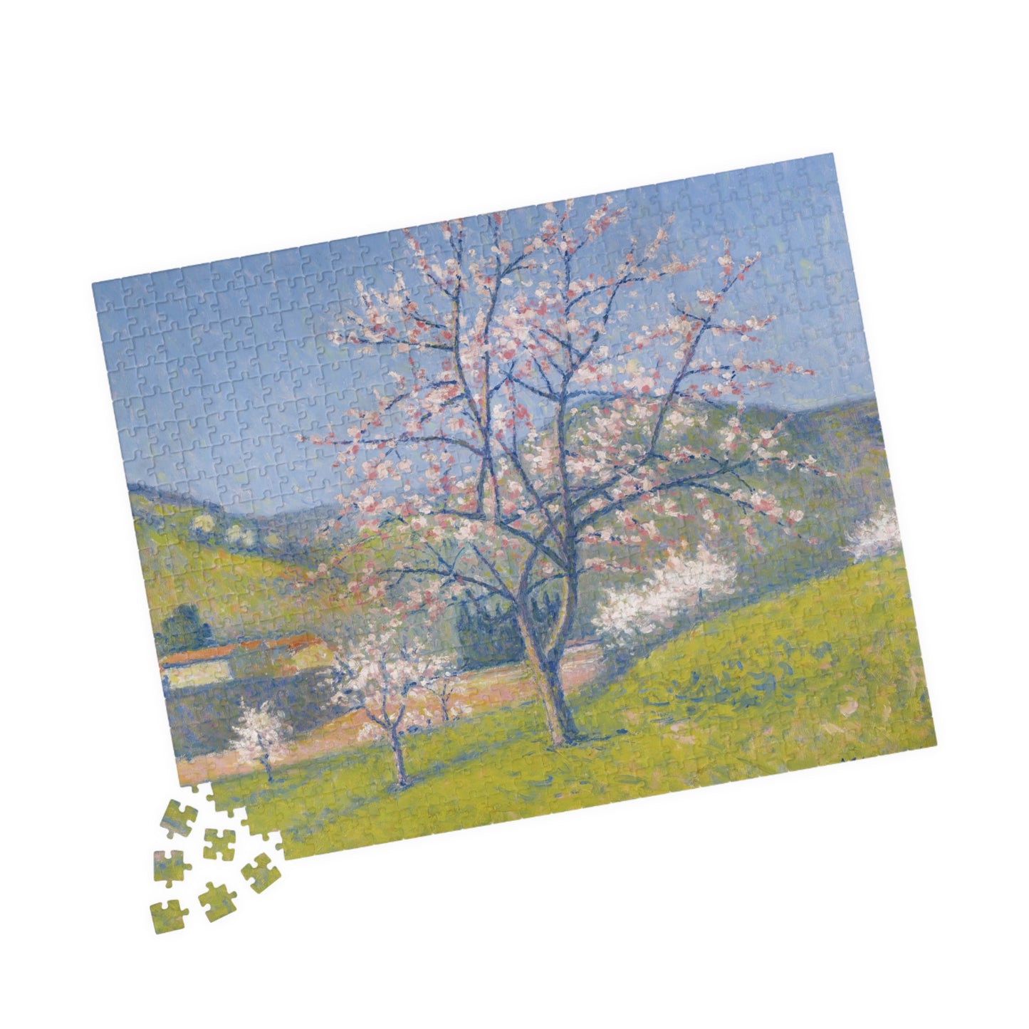 Flowering Trees in Alet-les-Bains Puzzle | Achille Laugé - - 252 pcs (Horizontal) - 