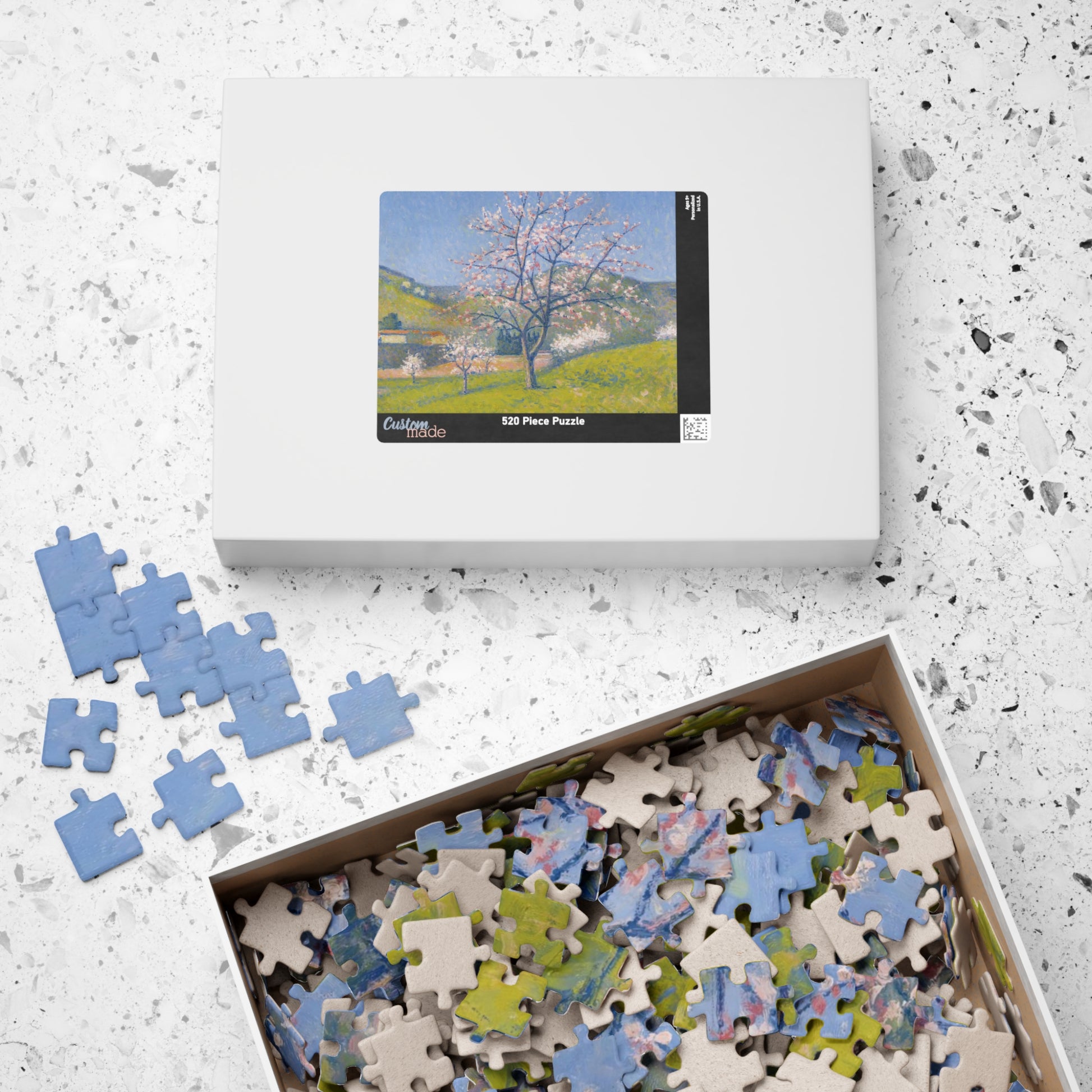 Flowering Trees in Alet-les-Bains Puzzle | Achille Laugé - - 252 pcs (Horizontal) - 