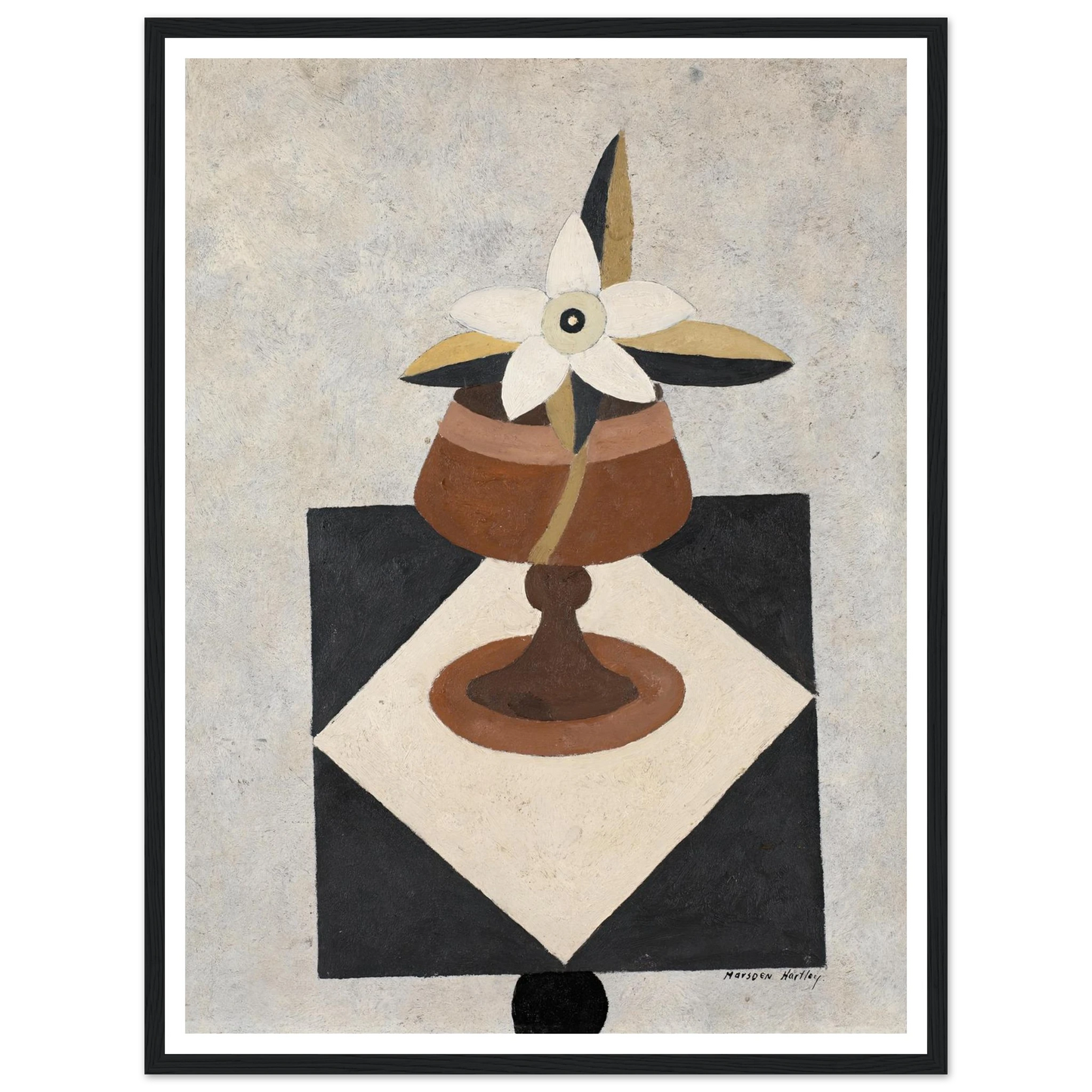 Flowerpiece (1916) Art Print | Marsden Hartley - Framed Poster - 30x40 cm / 12x16″ - Black frame