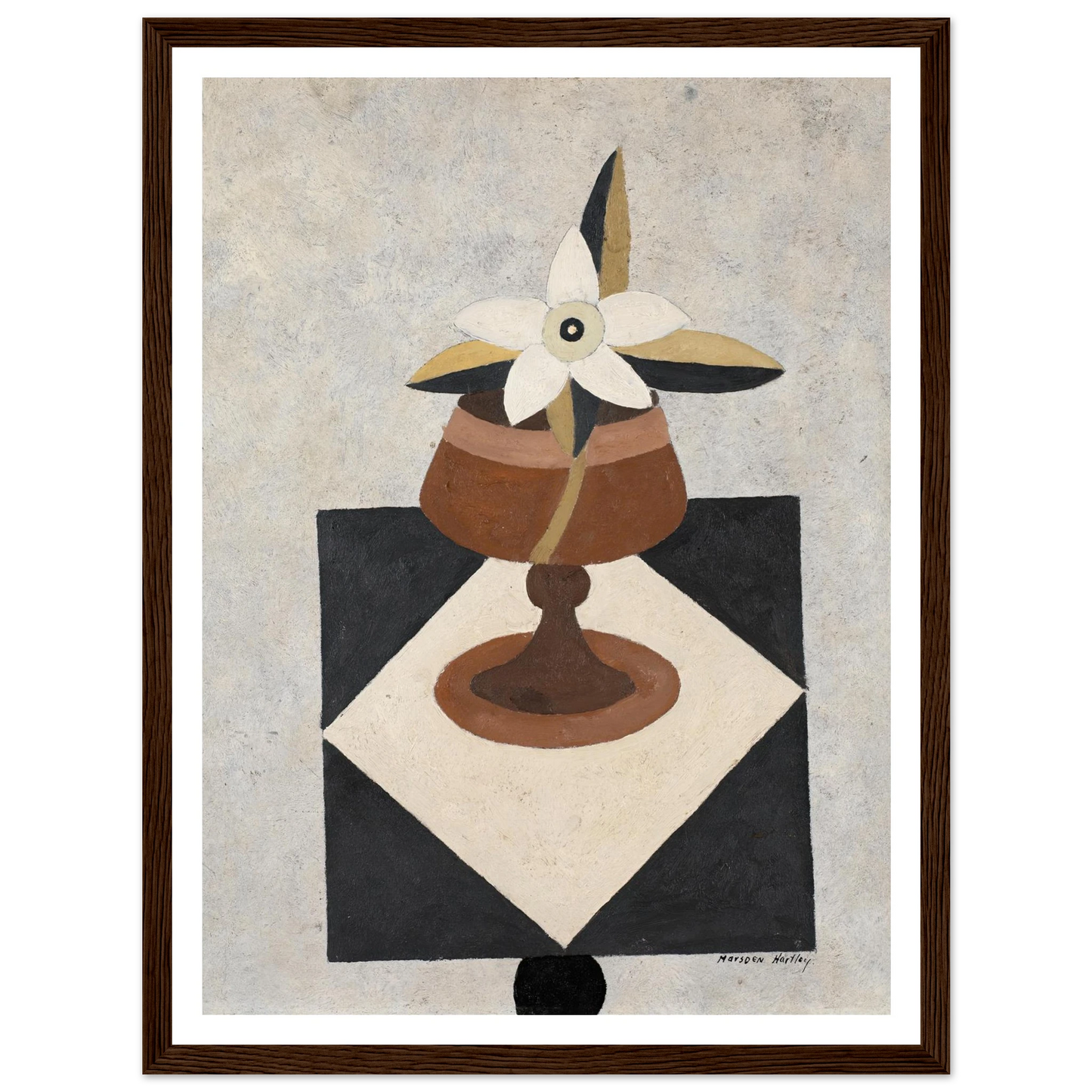 Flowerpiece (1916) Art Print | Marsden Hartley - Framed Poster - 30x40 cm / 12x16″ - Black frame