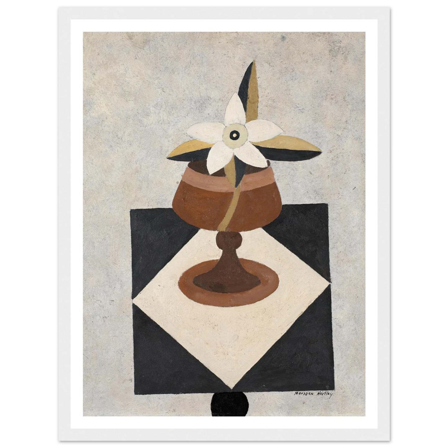 Flowerpiece (1916) Art Print | Marsden Hartley - Framed Poster - 30x40 cm / 12x16″ - Black frame