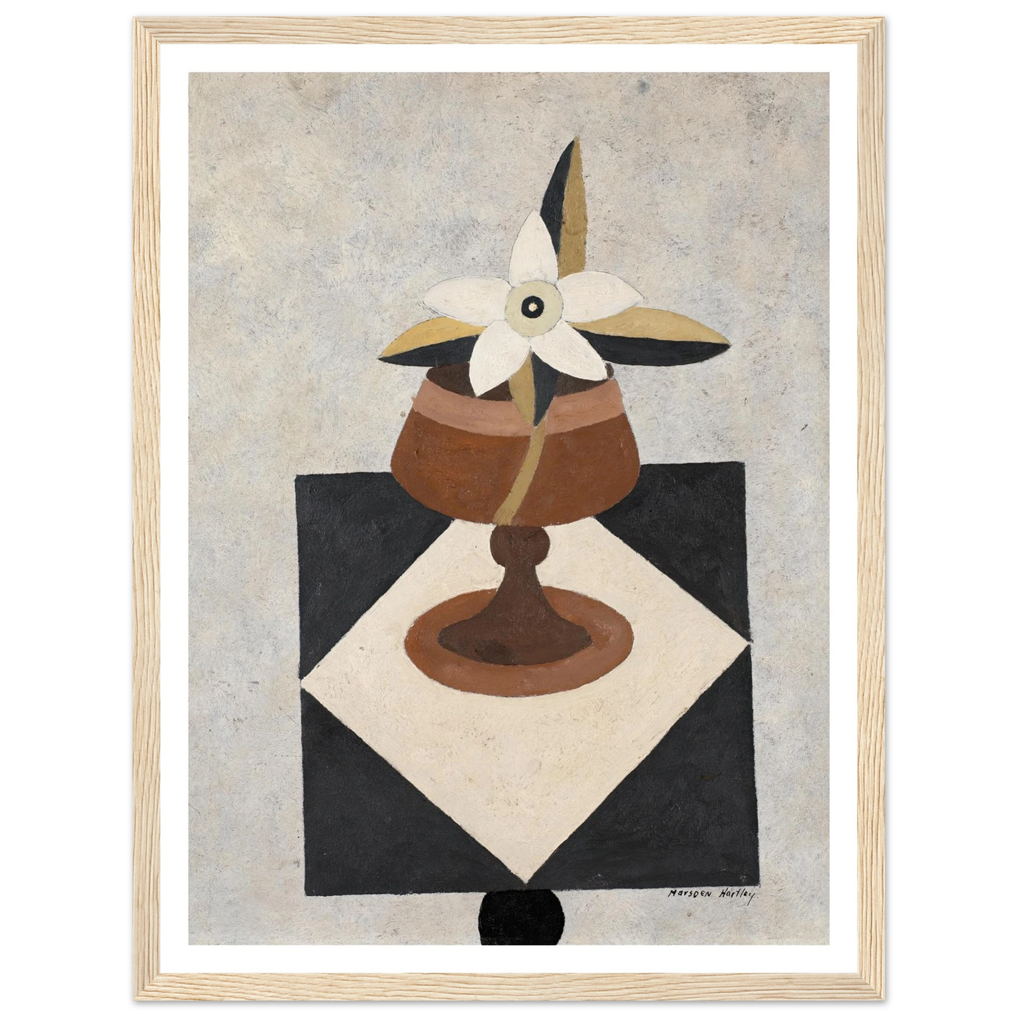 Flowerpiece (1916) Art Print | Marsden Hartley - Framed Poster - 30x40 cm / 12x16″ - Black frame