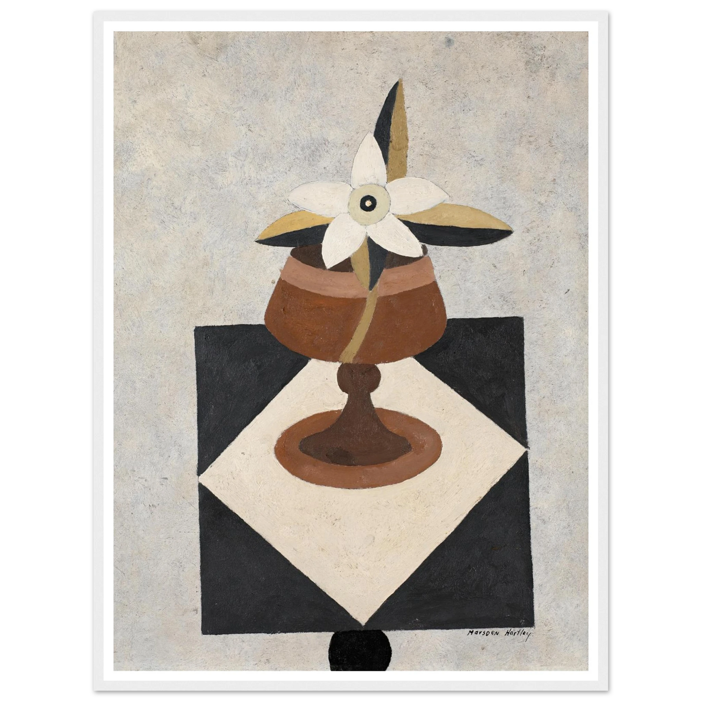 Flowerpiece (1916) Art Print | Marsden Hartley - Framed Poster - 30x40 cm / 12x16″ - Black frame