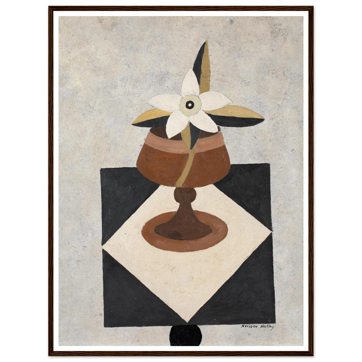 Flowerpiece (1916) Art Print | Marsden Hartley - Framed Poster - 30x40 cm / 12x16″ - Black frame