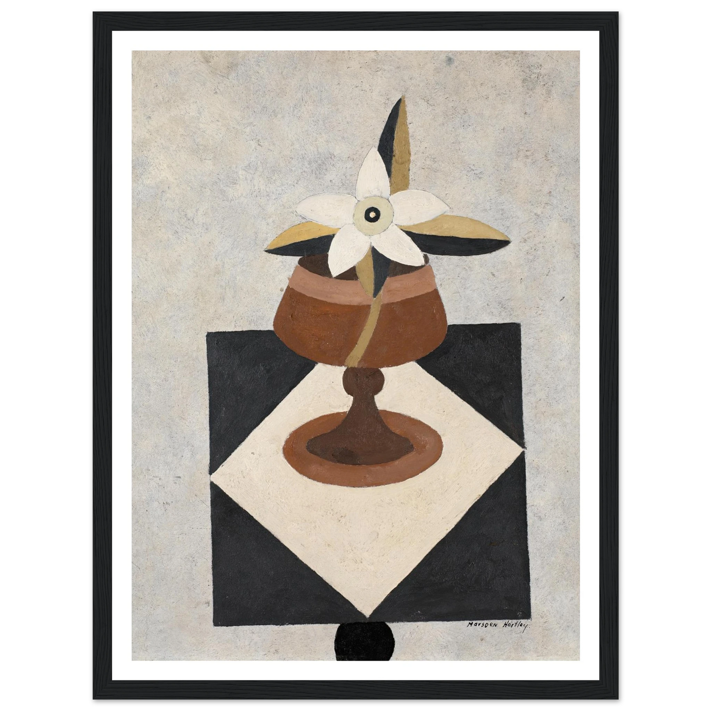 Flowerpiece (1916) Art Print | Marsden Hartley - Framed Poster - 30x40 cm / 12x16″ - Black frame