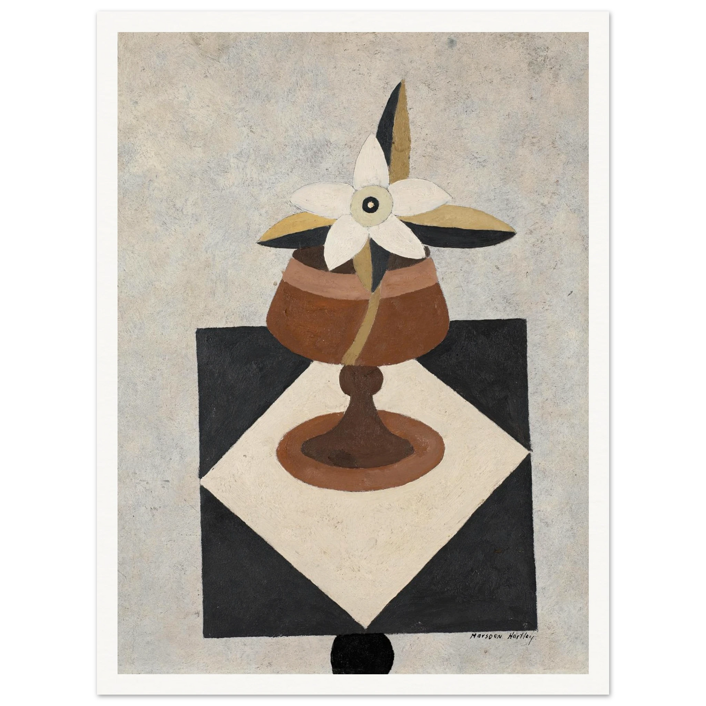 Flowerpiece (1916) Art Print | Marsden Hartley - Framed Poster - 30x40 cm / 12x16″ - Black frame