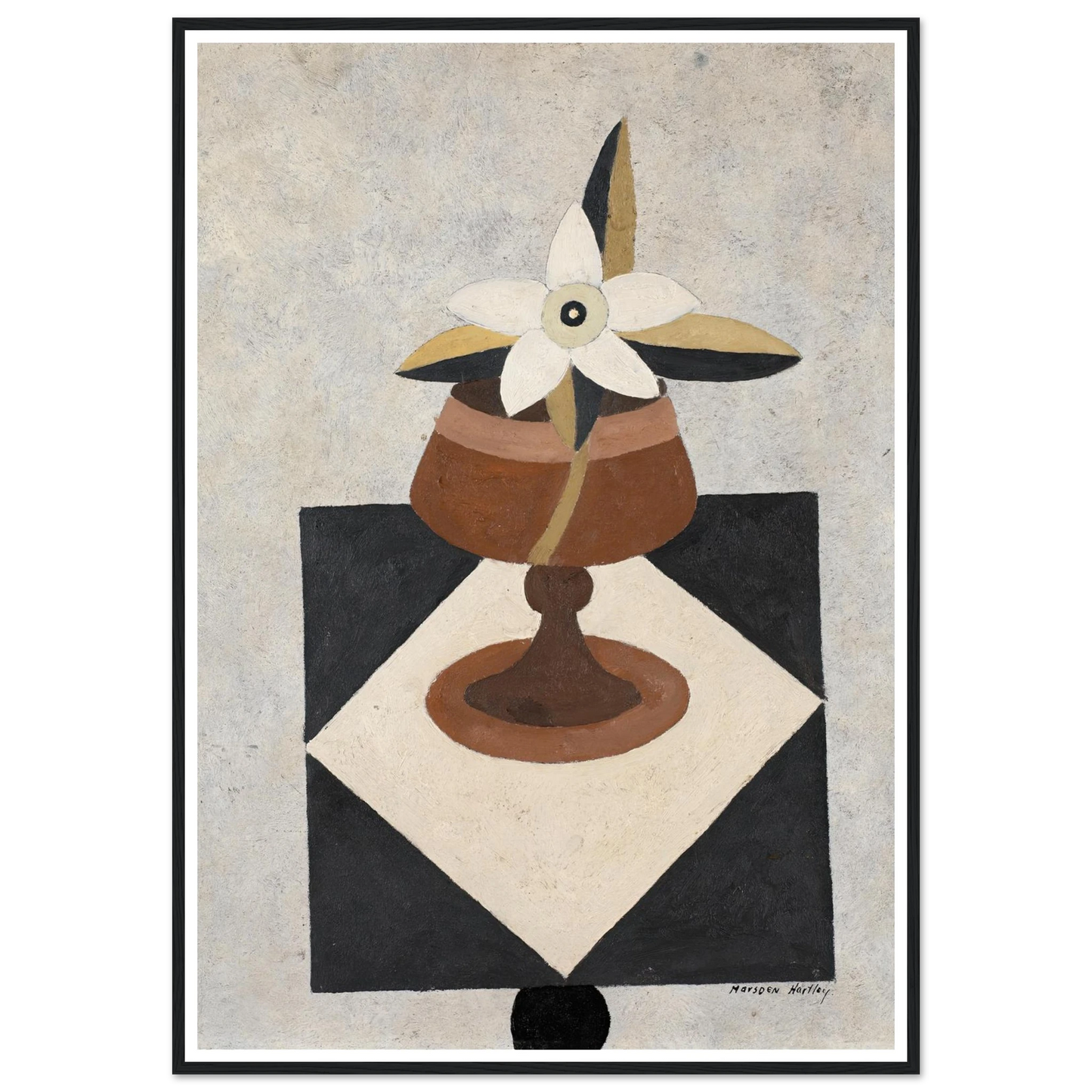 Flowerpiece (1916) Art Print | Marsden Hartley - Framed Poster - 30x40 cm / 12x16″ - Black frame