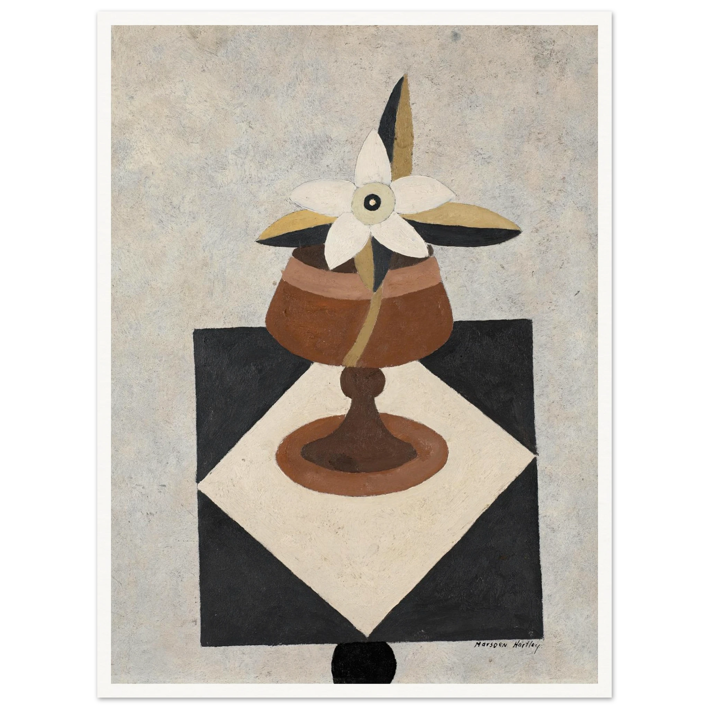 Flowerpiece (1916) Art Print | Marsden Hartley - Framed Poster - 30x40 cm / 12x16″ - Black frame