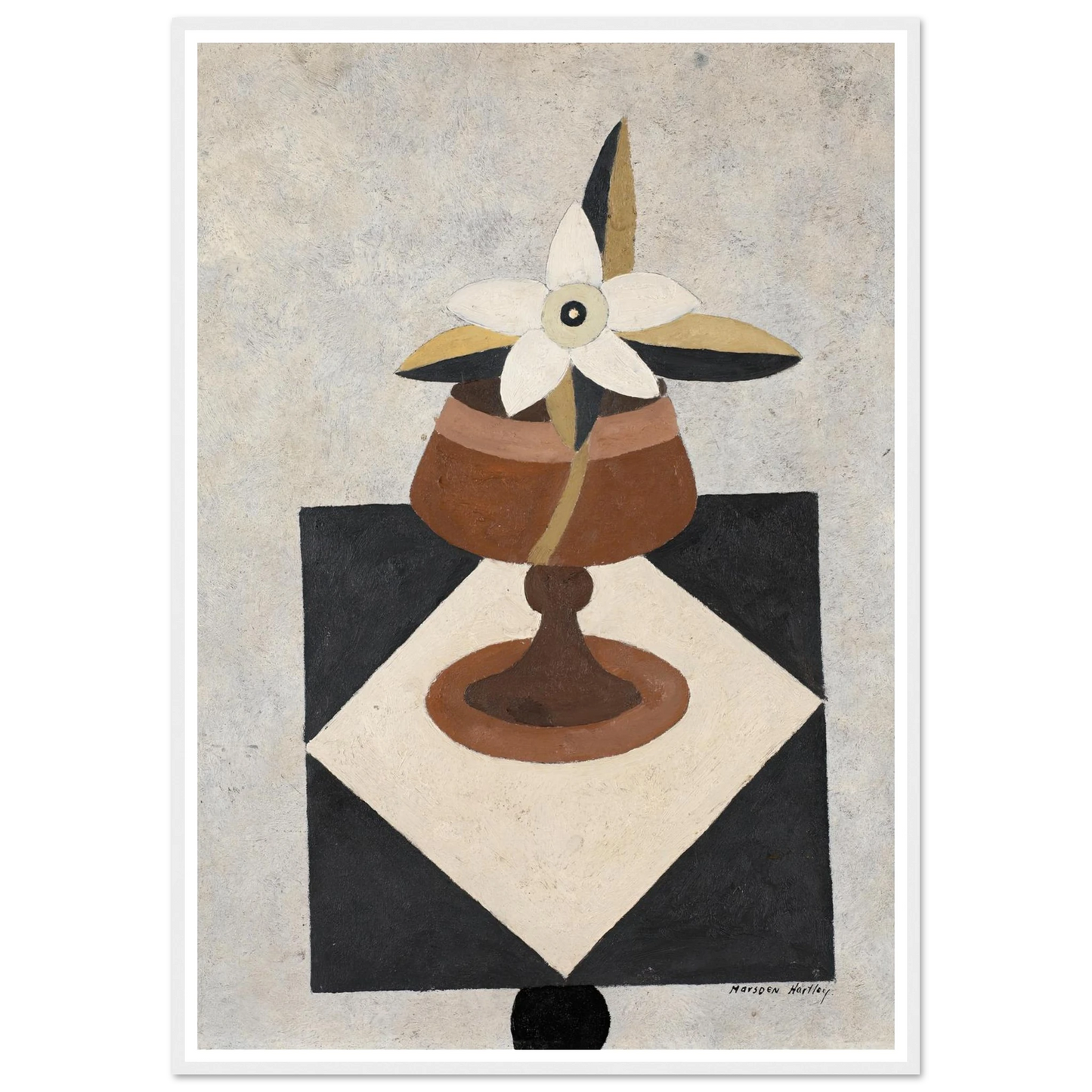 Flowerpiece (1916) Art Print | Marsden Hartley - Framed Poster - 30x40 cm / 12x16″ - Black frame